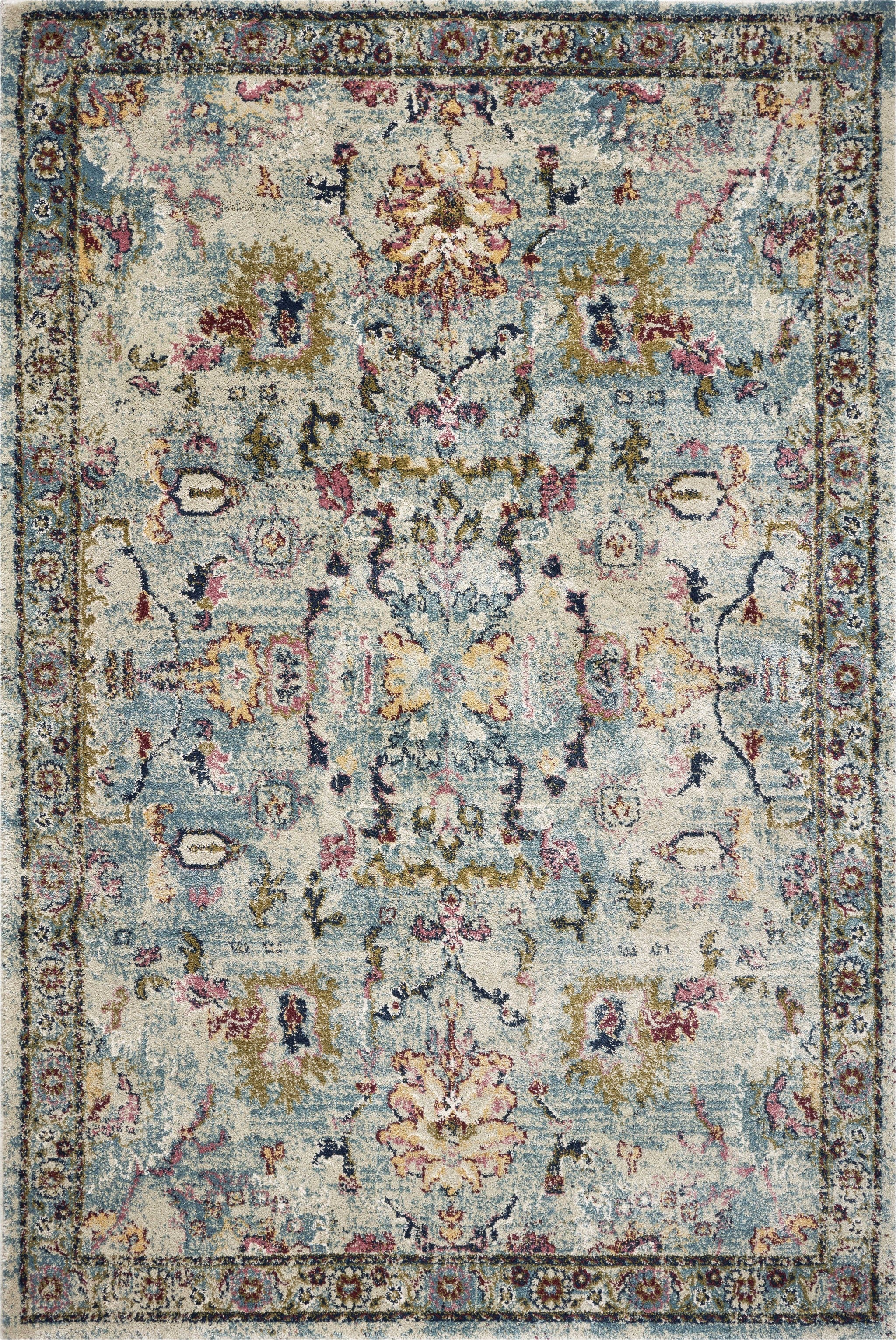 7' x 9'  Polypropylene Lt Blue Area Rug