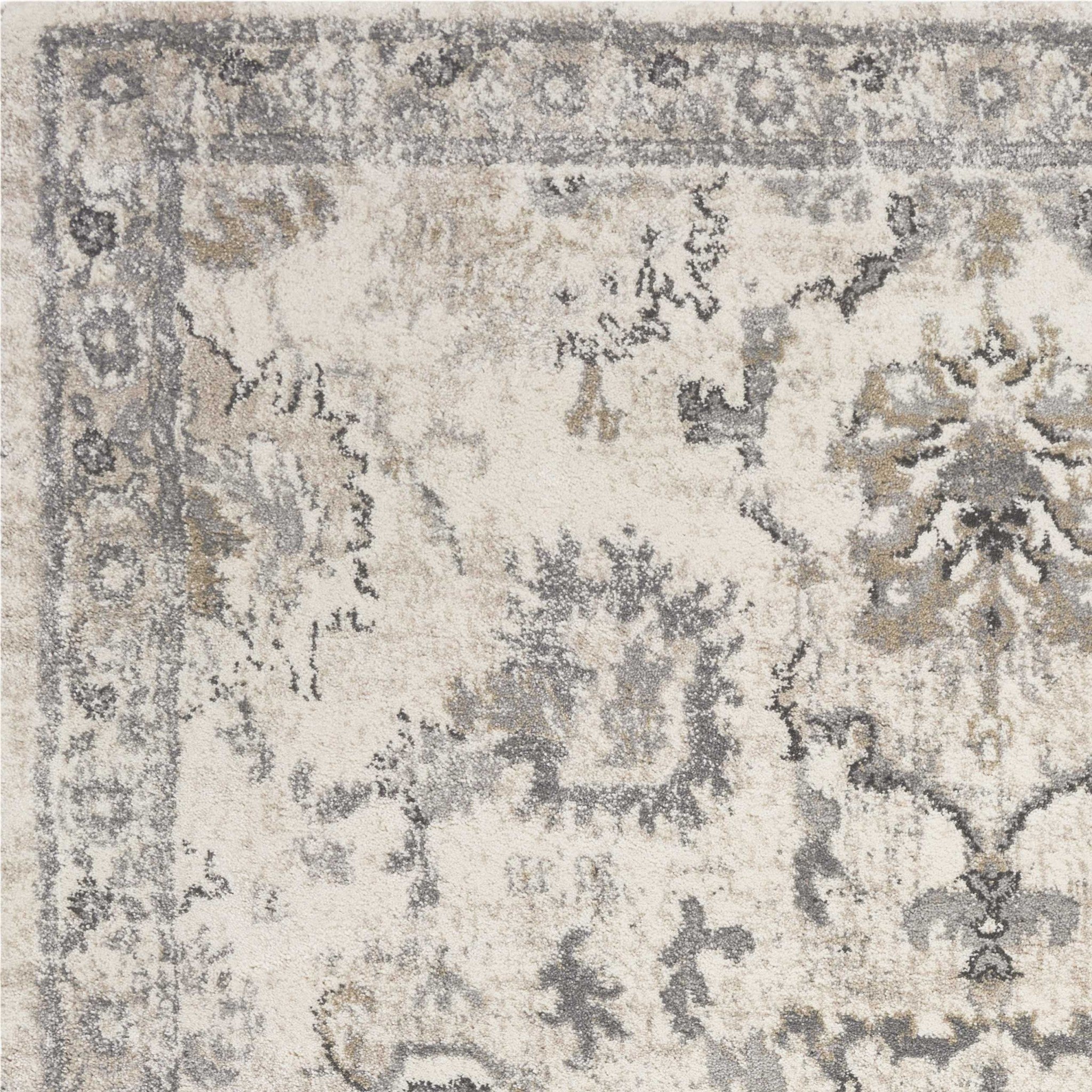 7' x 9'  Polypropylene Ivory  Area Rug