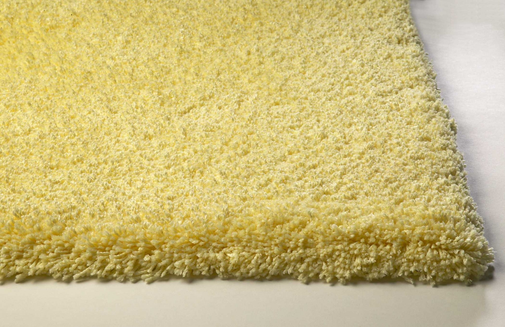 8' x 11'  Solid Color Canary Yellow Shag Area Rug