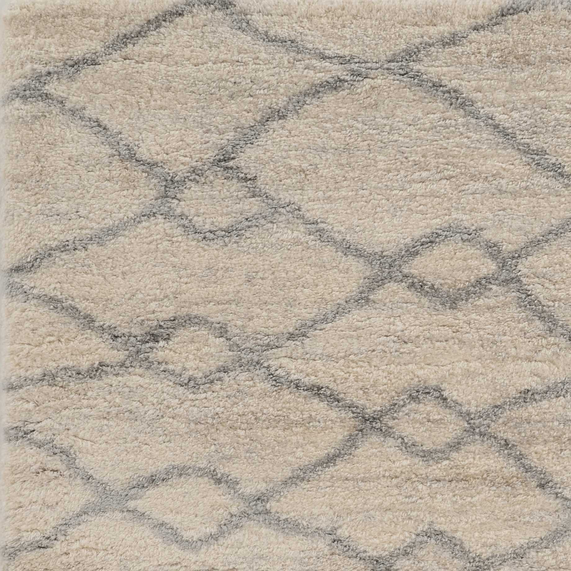 8' x 13' Extra Soft Ivory and Grey Turkish Area Rug