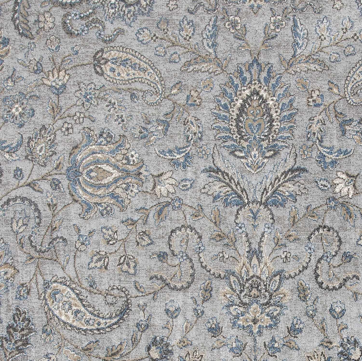 7' x 11'  Viscose Silver or  Blue Area Rug