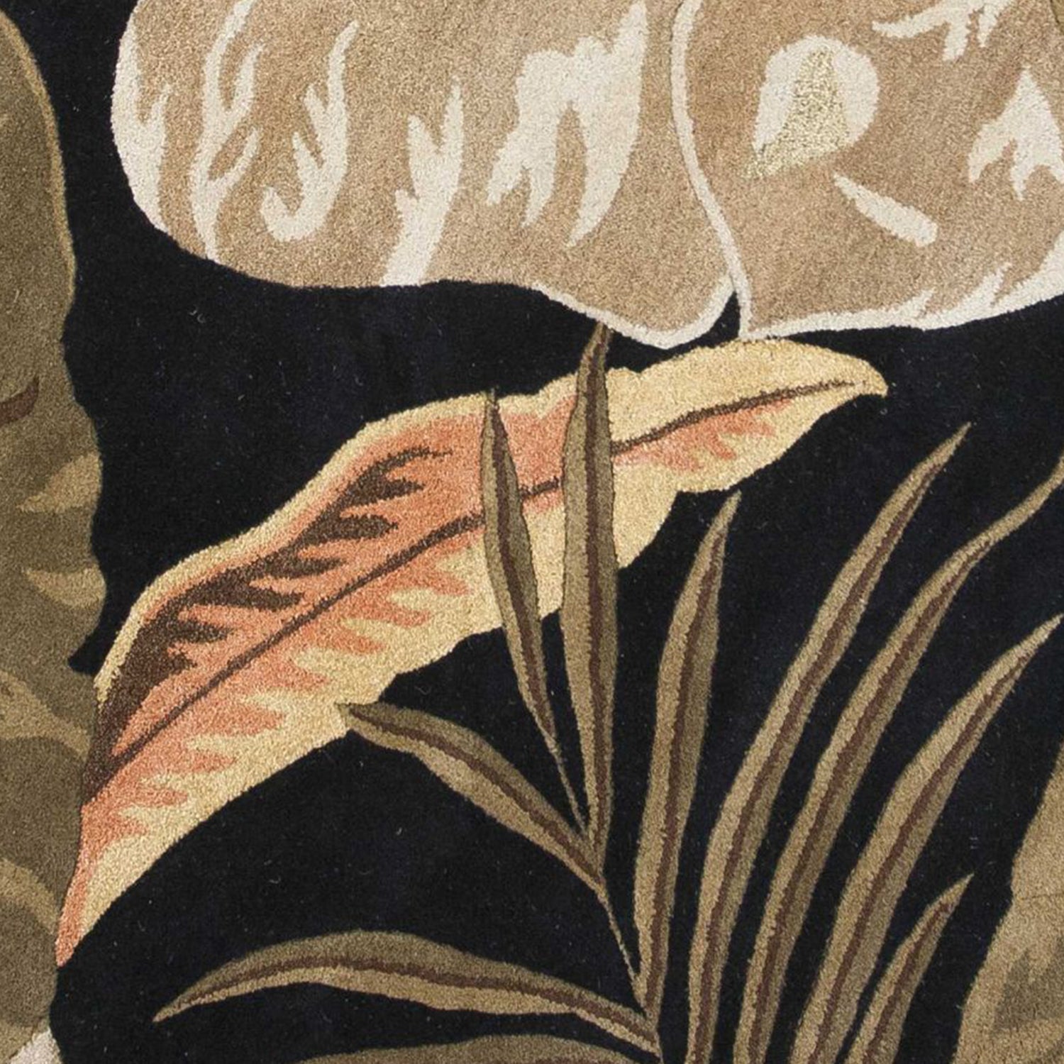 7' Round Wool Midnight Area Rug