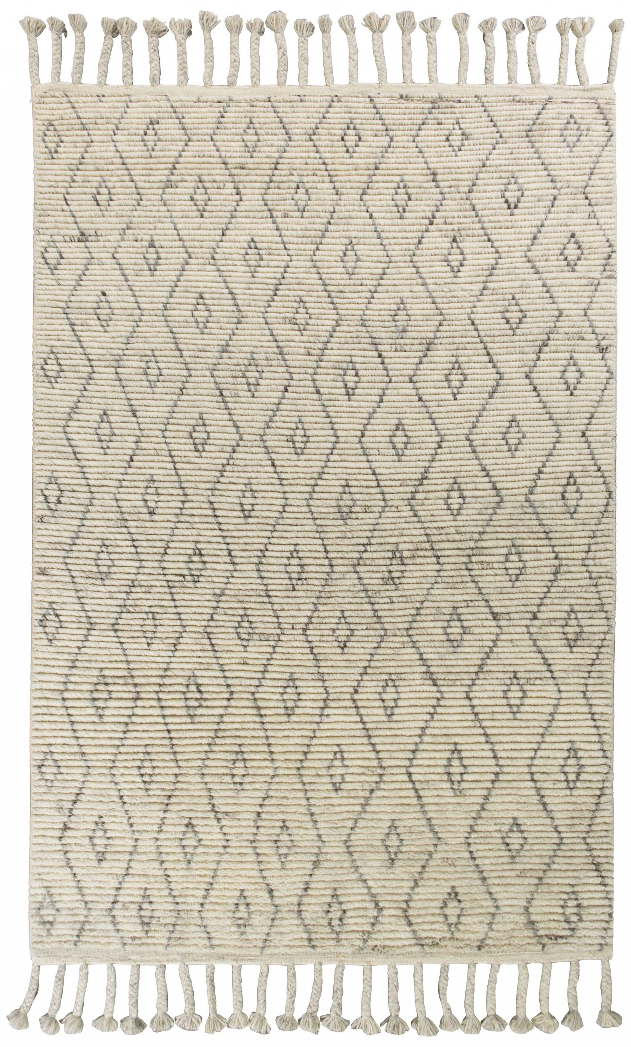 5' x 8'  Wool Natural Area Rug