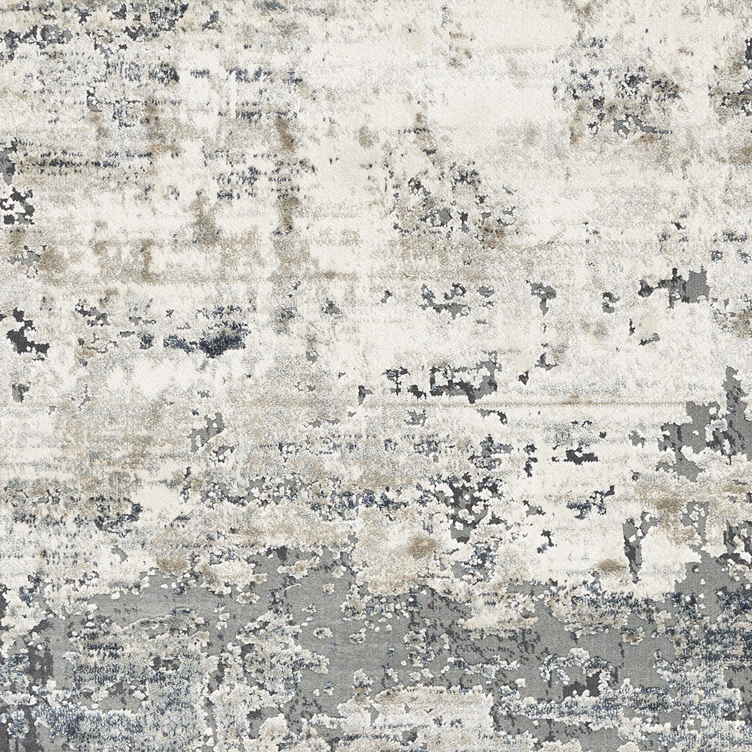 7' x 10'  Polyester Ivoryor Teal Area Rug