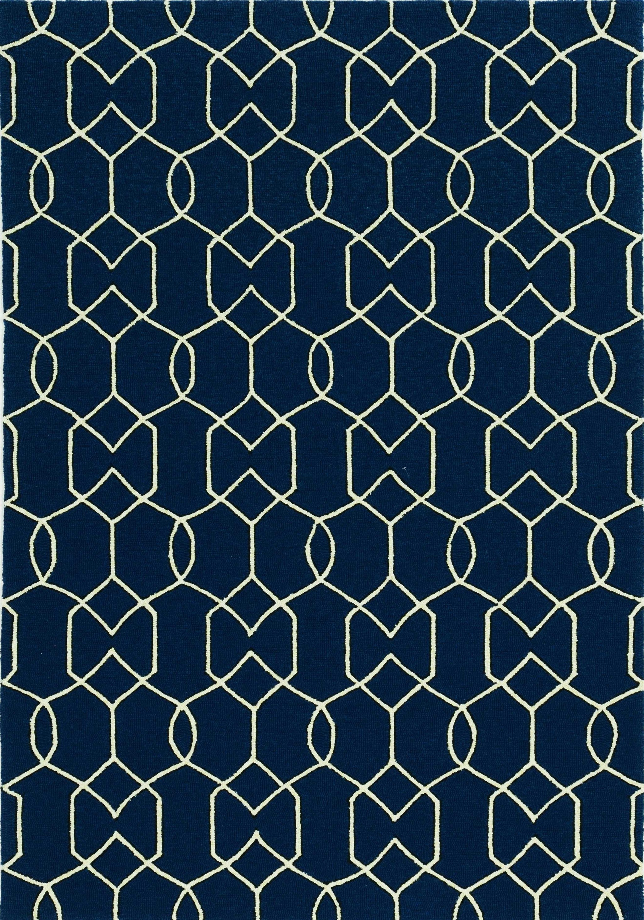 8' x 11'  UV treated Polypropylene Navy Area Rug