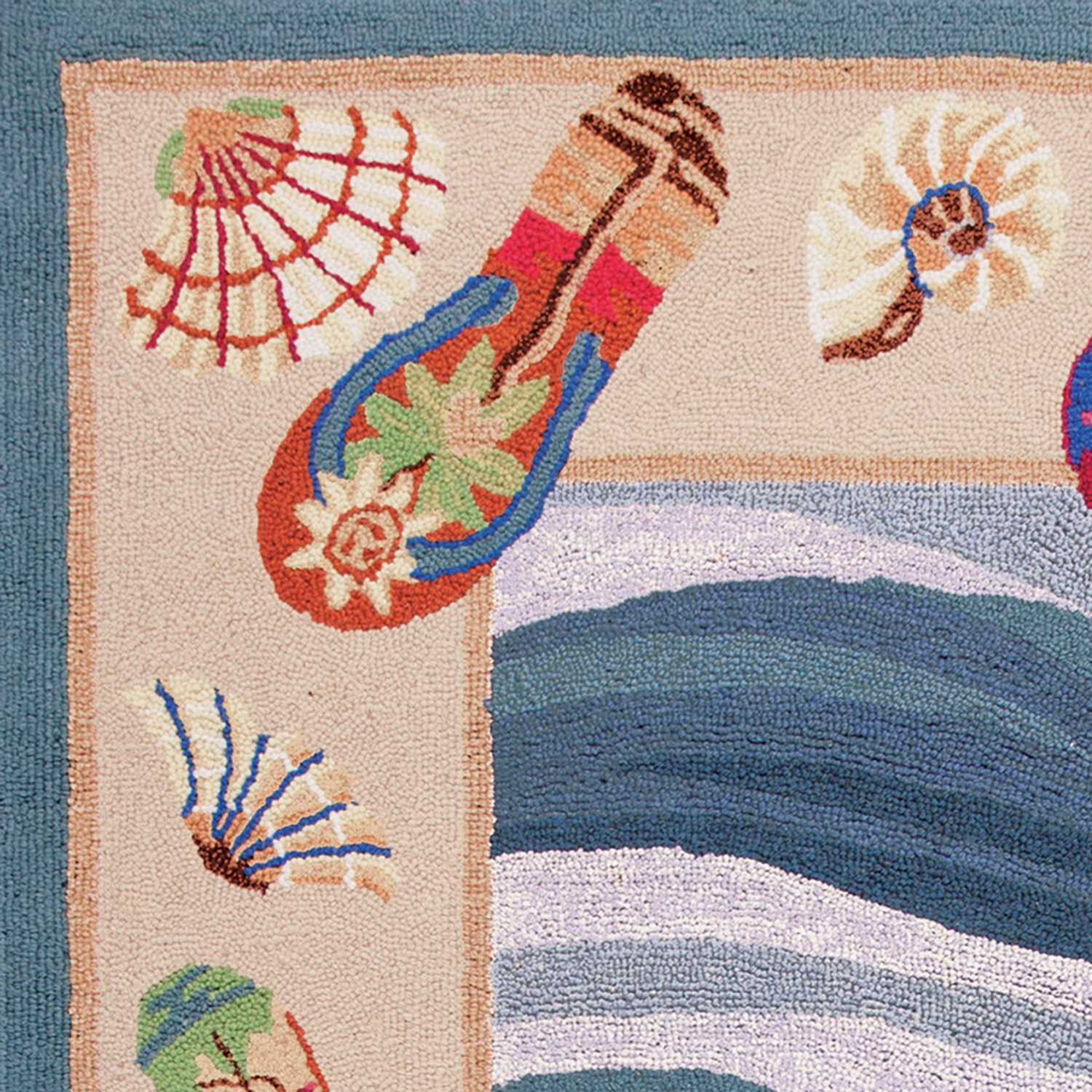 8 x 10 6" Wool Blue Area Rug