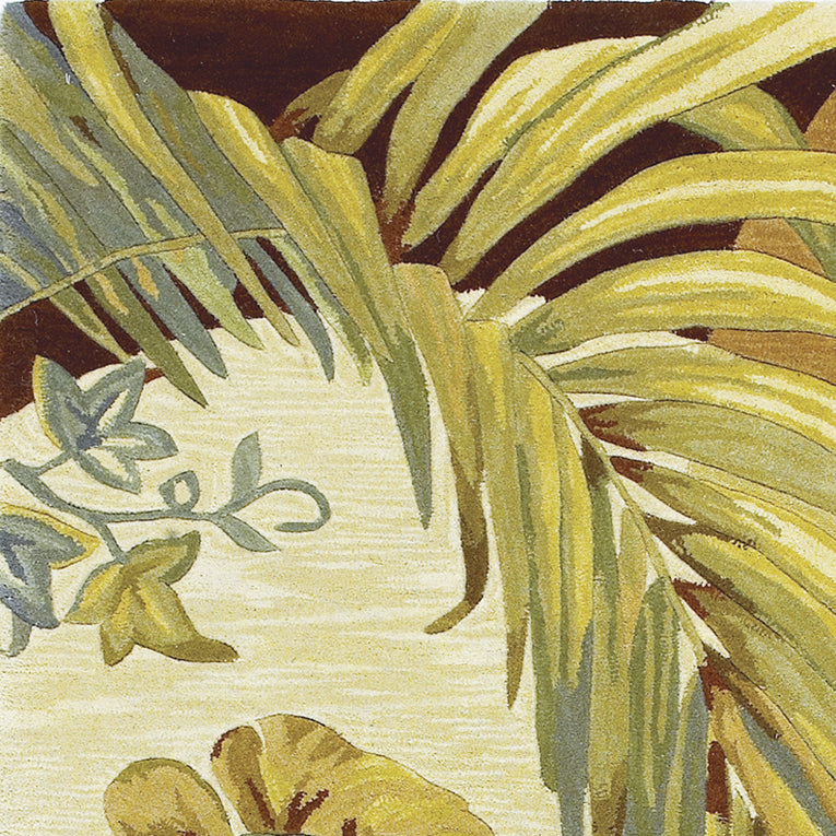 7' Round Wool Coral or Ivory  Area Rug