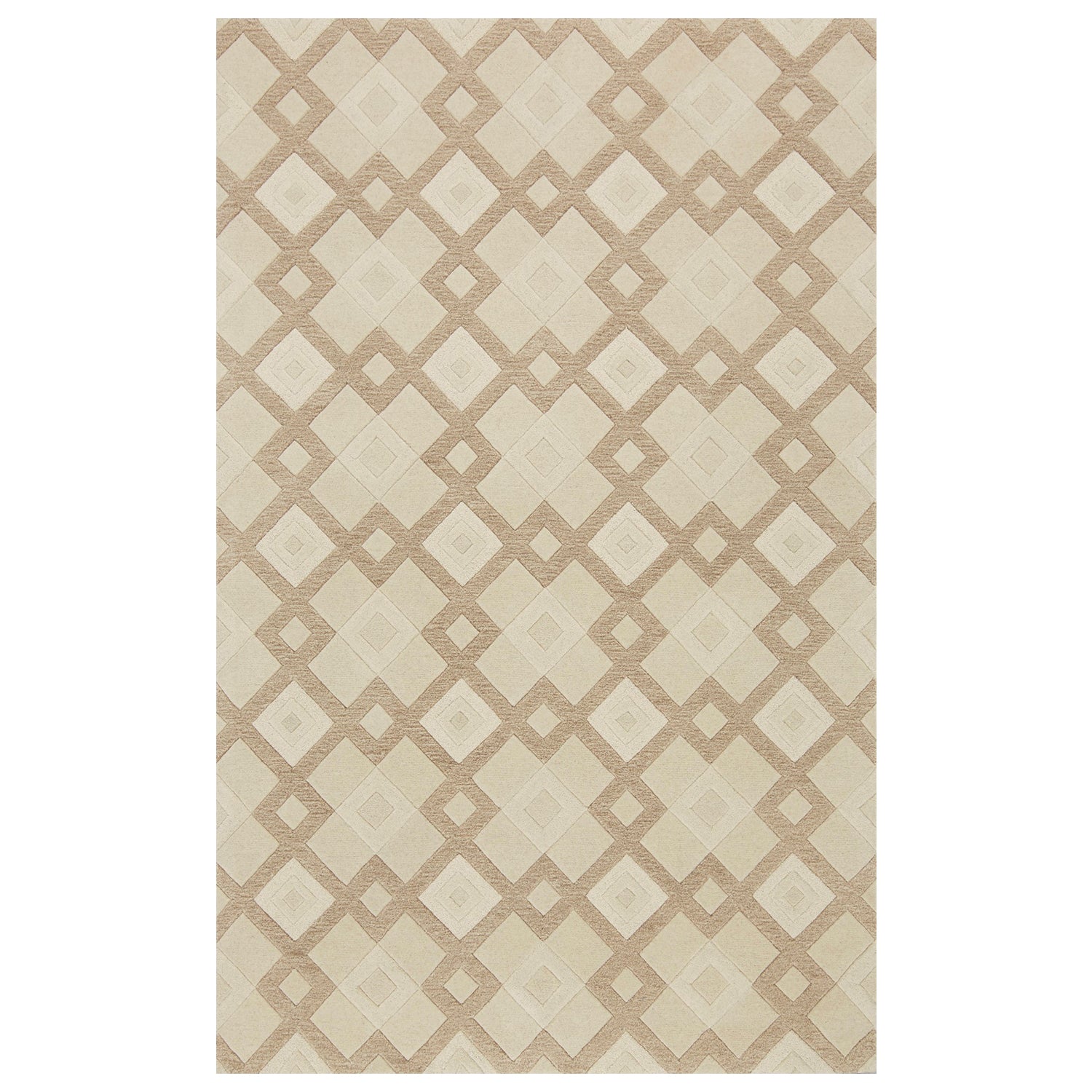 8' x 10' 6" Wool Ivory  Area Rug