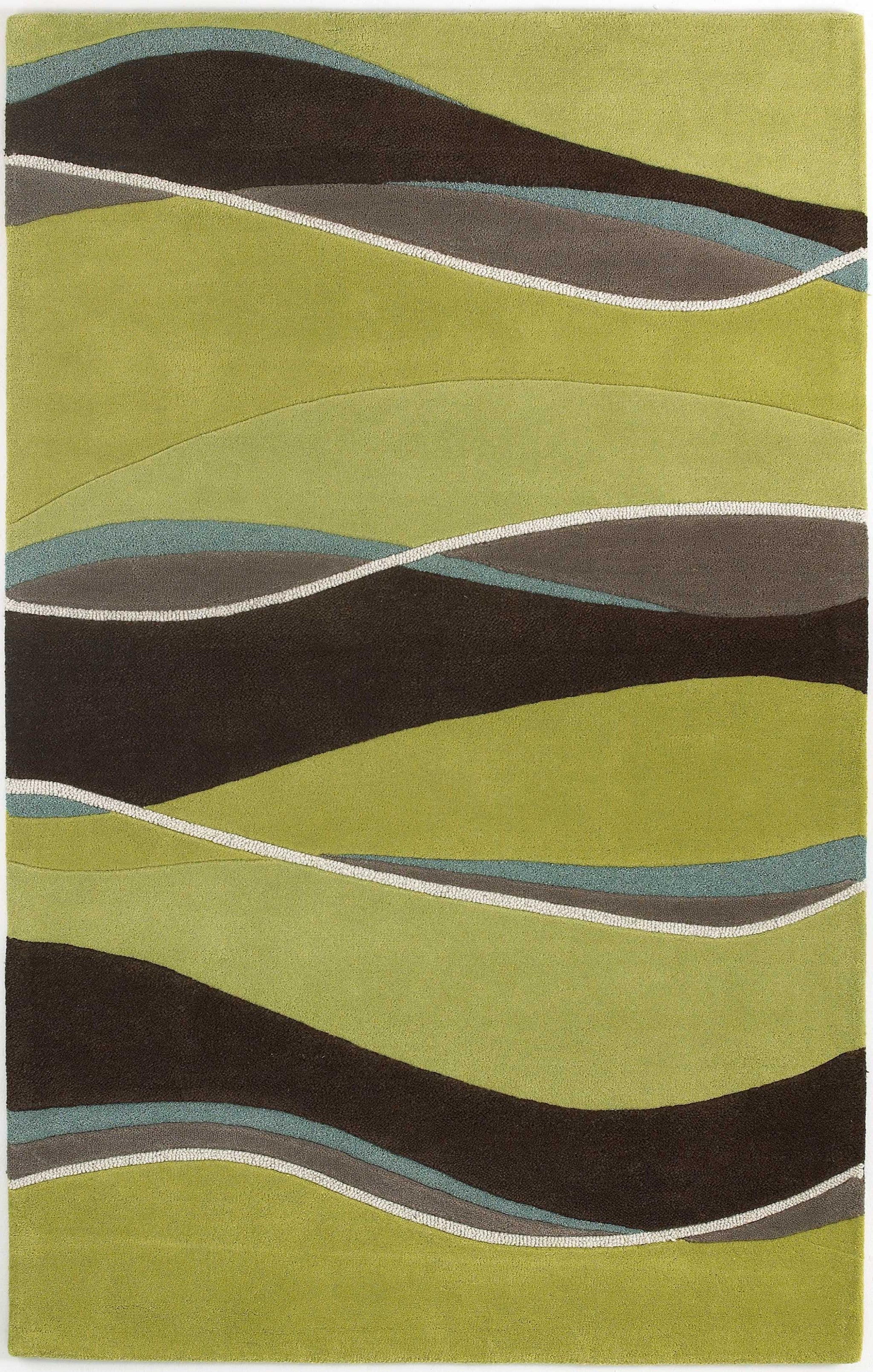 8' x 10' 6" Wool Lime or  Mocha Area Rug