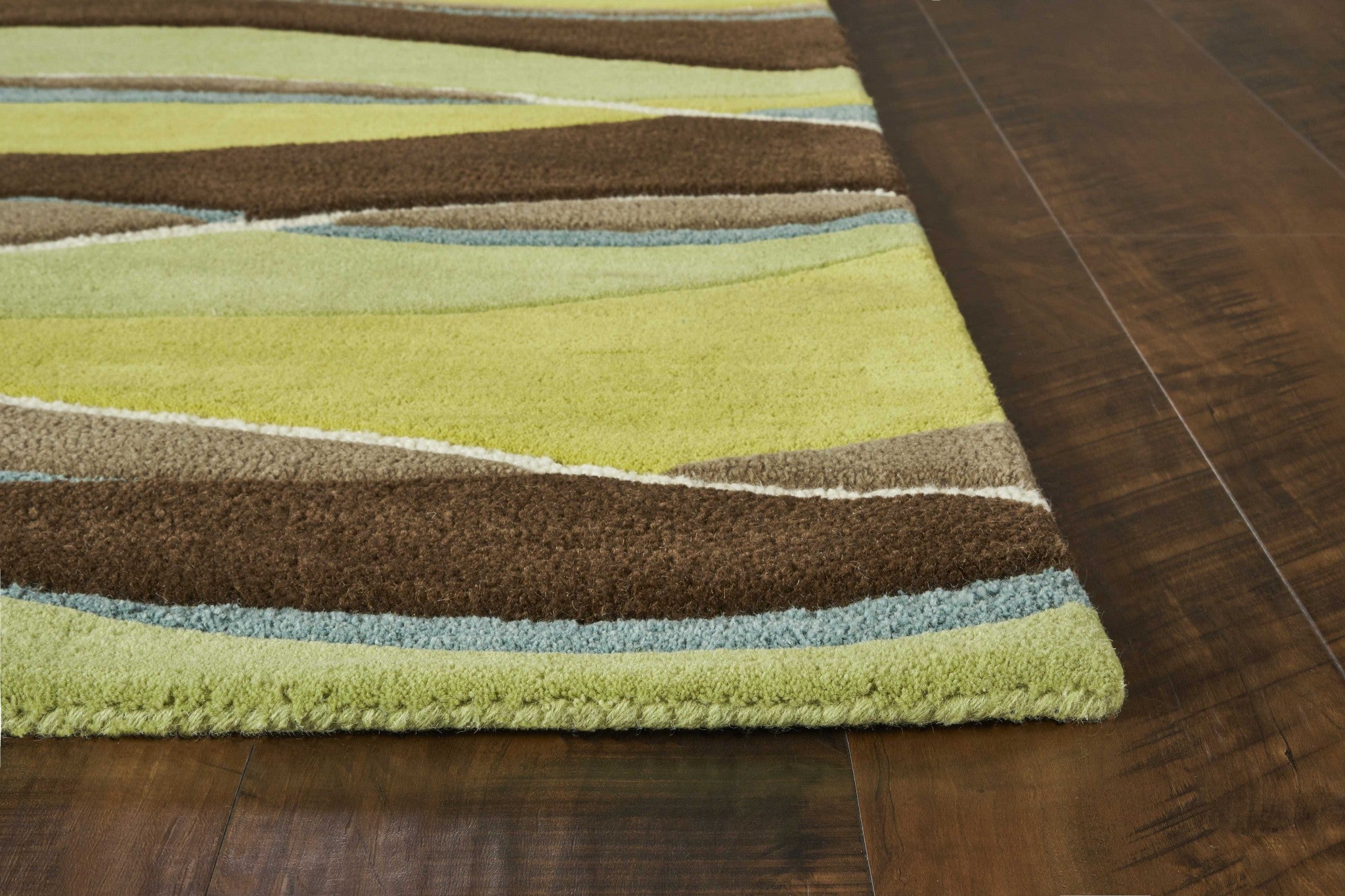 8' x 10' 6" Wool Lime or  Mocha Area Rug
