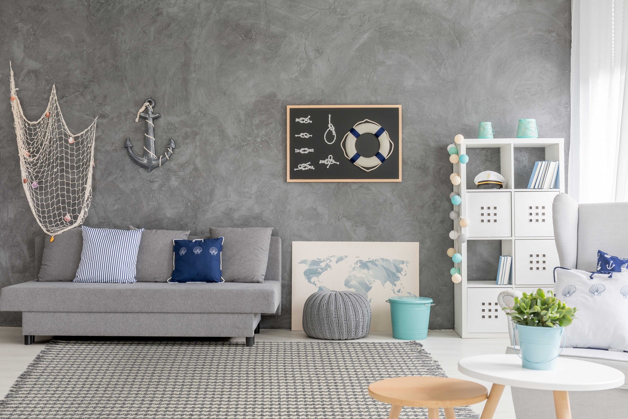 8 x 11  Wool Ivory or Grey Area Rug