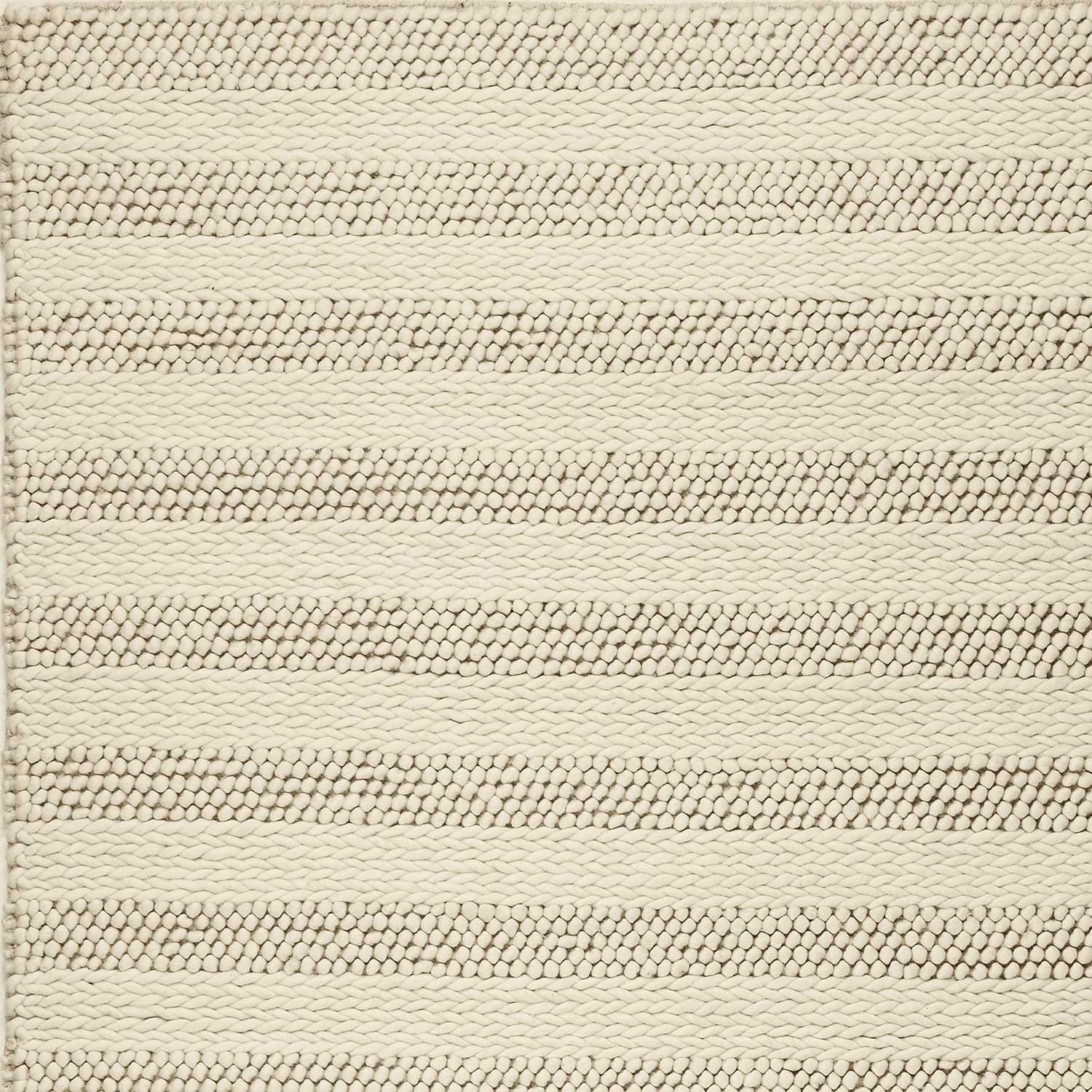 7' x 9'  Wool White Area Rug