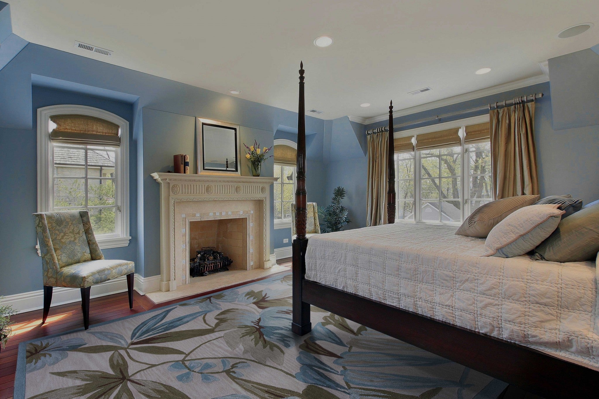 8' x 10' 6" Polyester Ivory  Area Rug