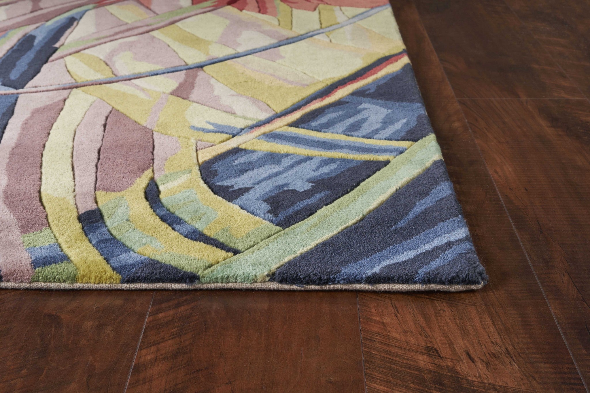 7' x 10'  Wool Ivory or Blue Area Rug