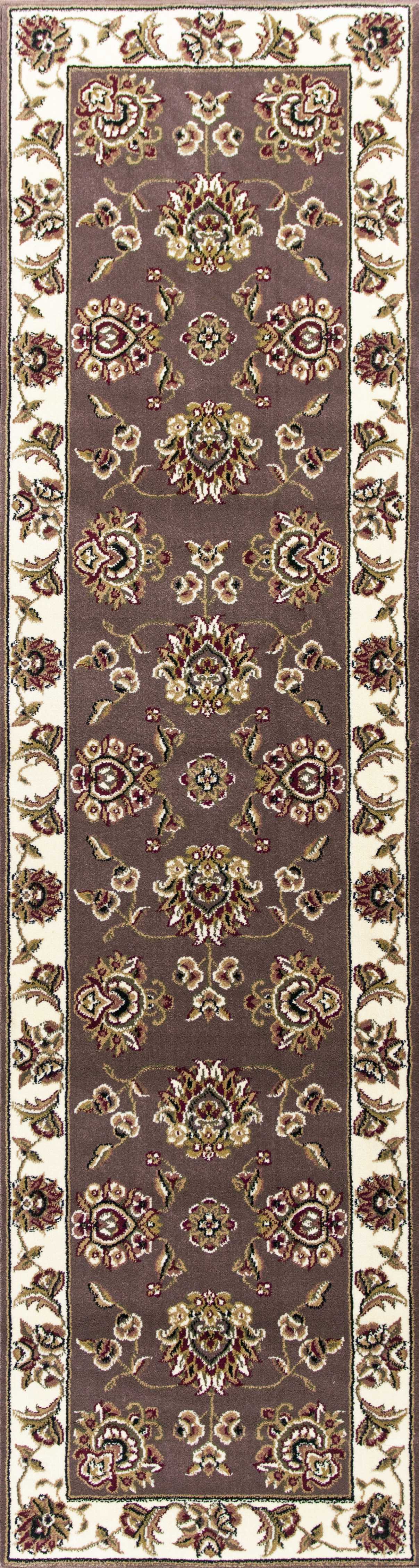 9' x 13'  Polypropylene Plum or  Ivory  Area Rug