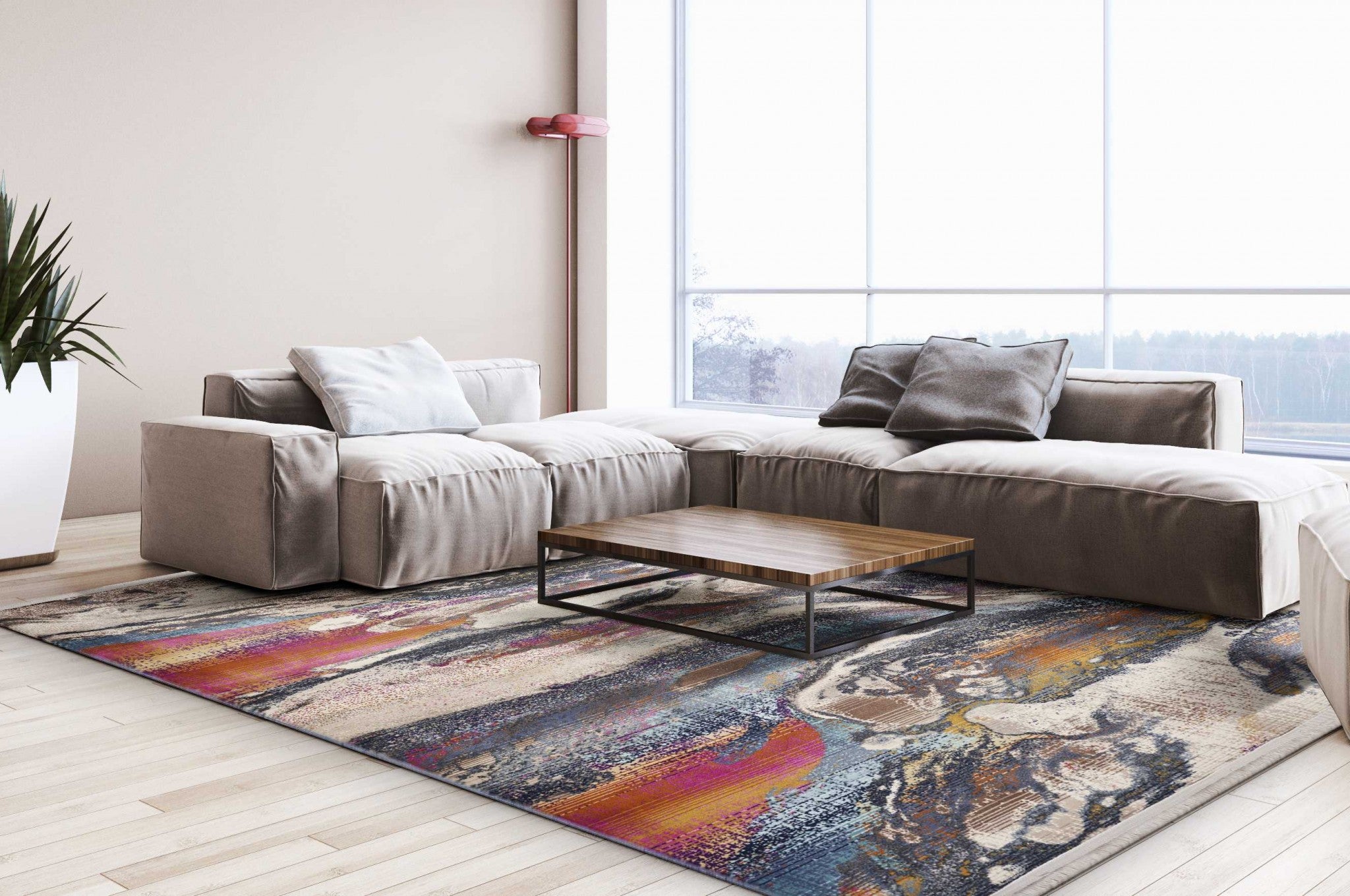 9' x 13'  Polypropylene Ivory  Area Rug