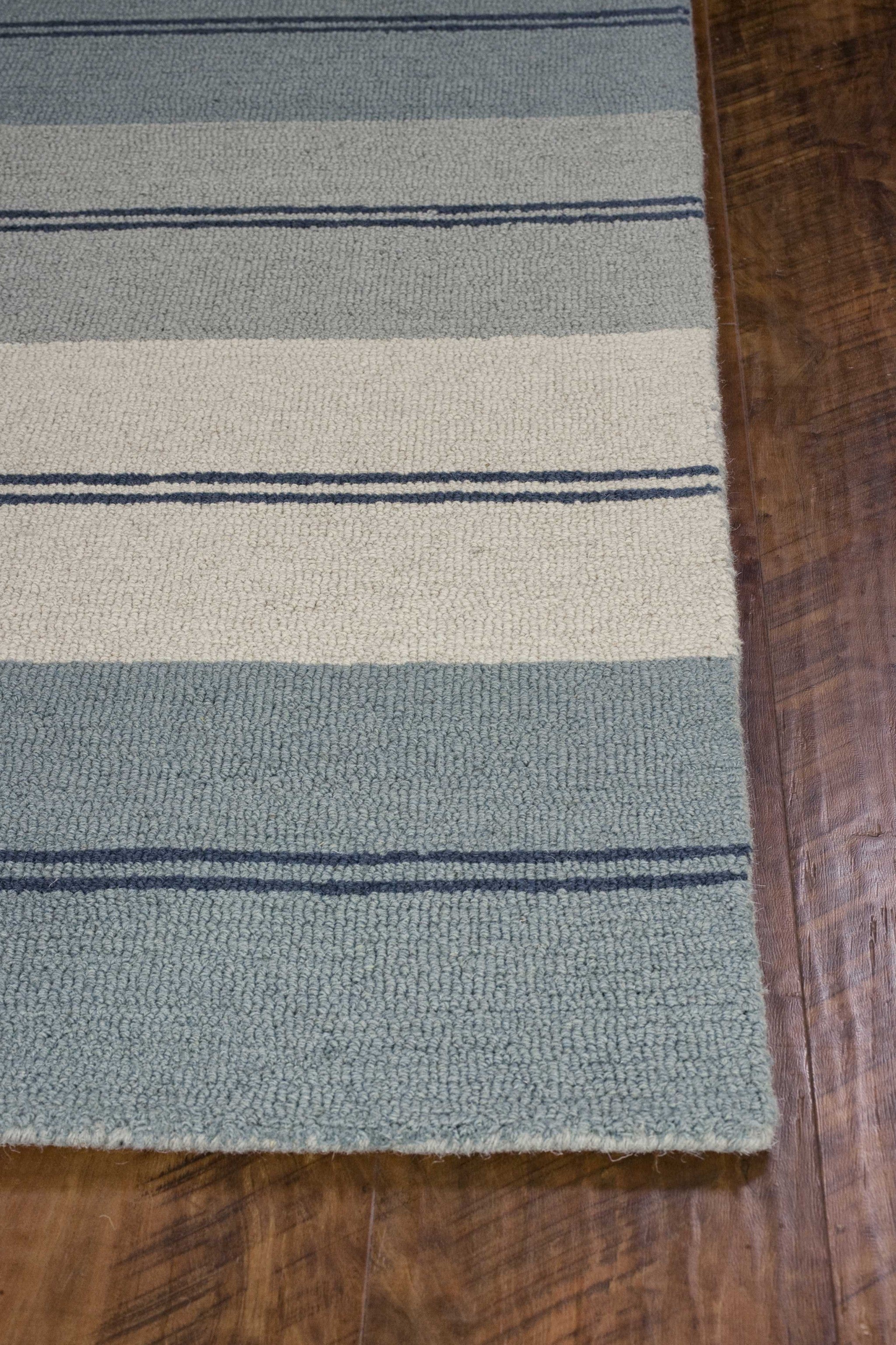 9' x 12'  Wool Ivory or Blue Area Rug