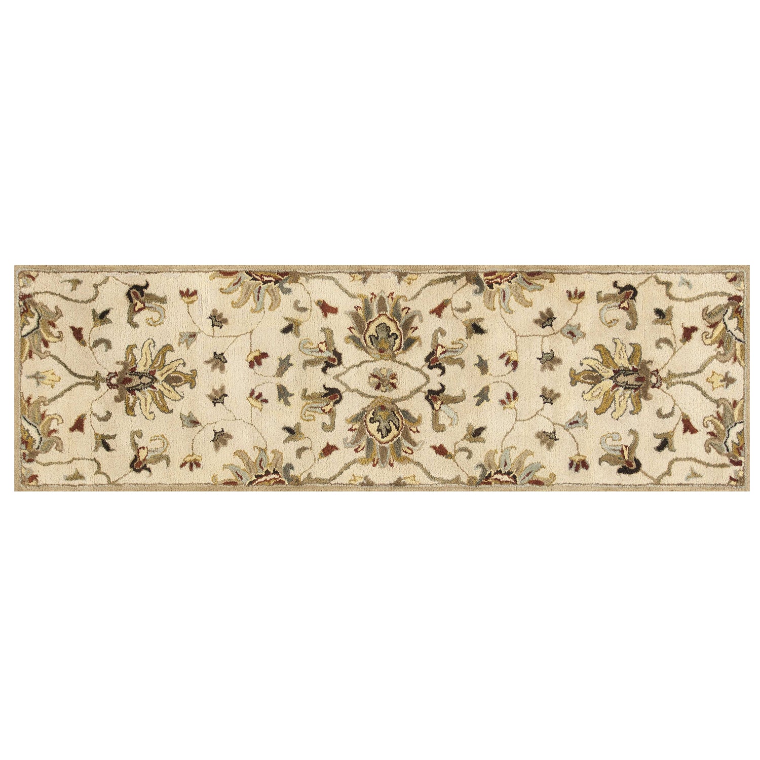 2' x 7' Runner Wool Champagne Area Rug