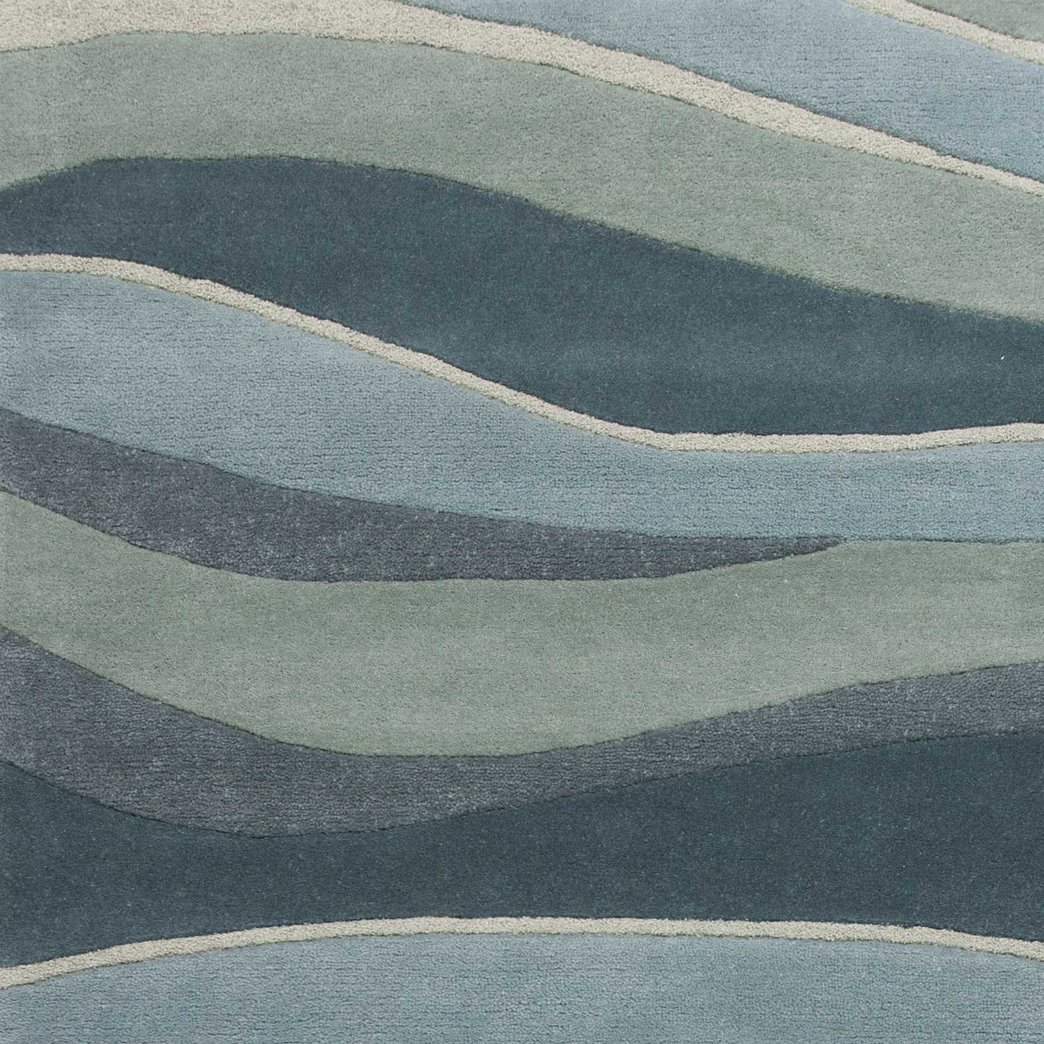 3' x 5' Wool Ocean Area Rug