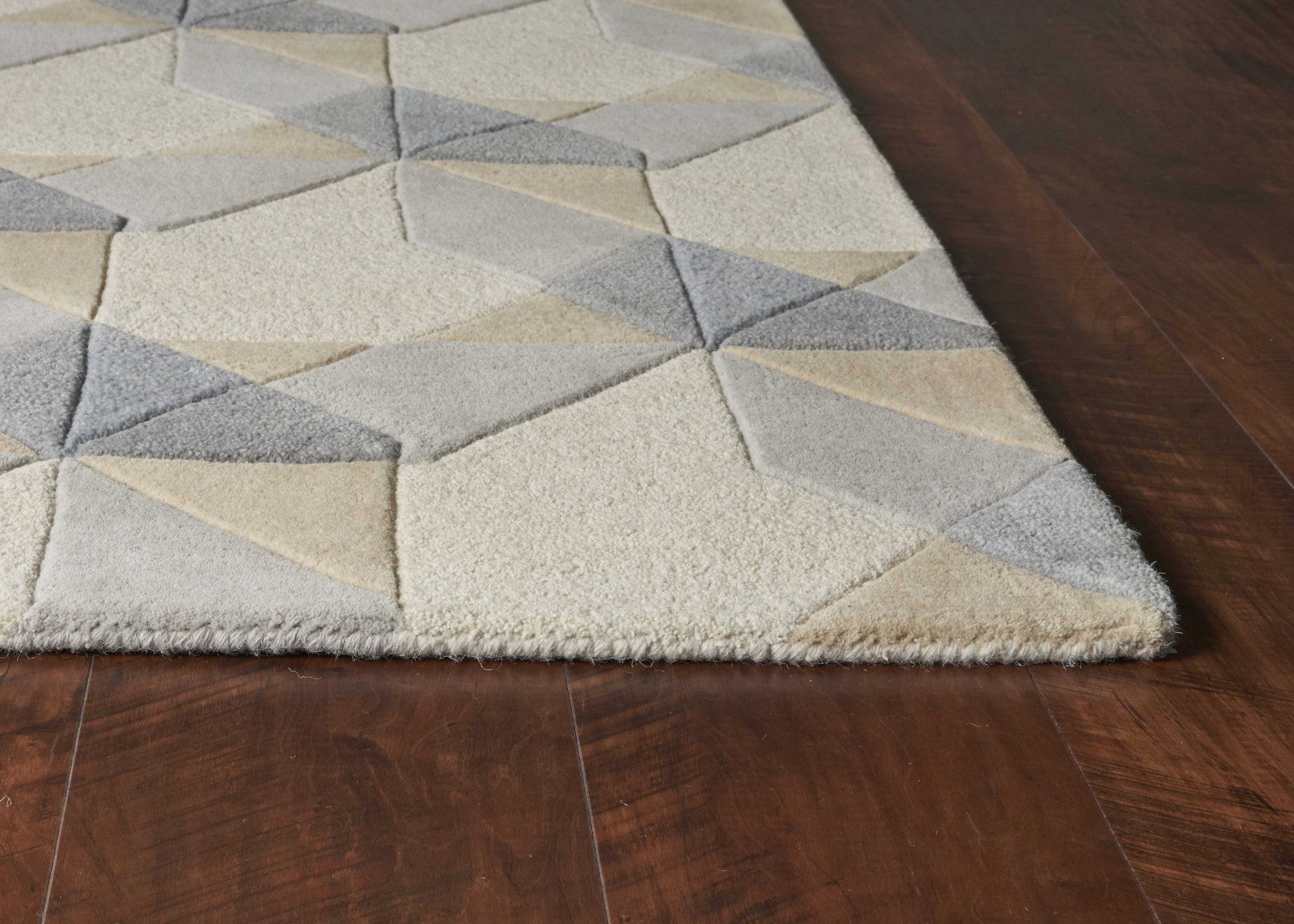 3' x 5' Wool Ivory or Grey Area Rug