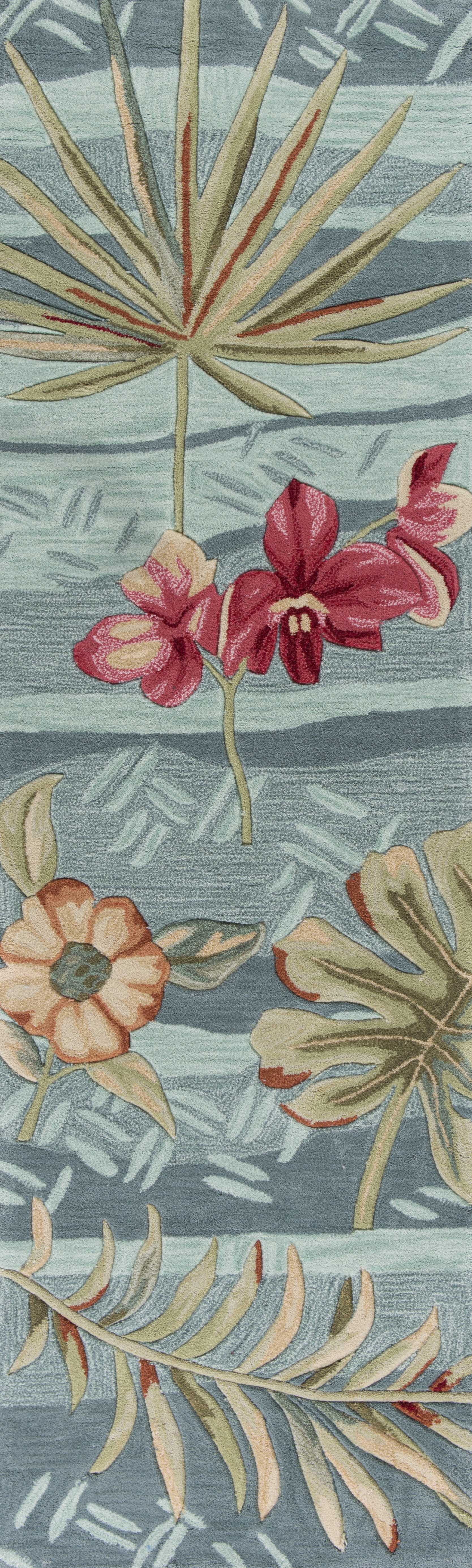 2' x 7' Runner Polyester Seafoam Area Rug