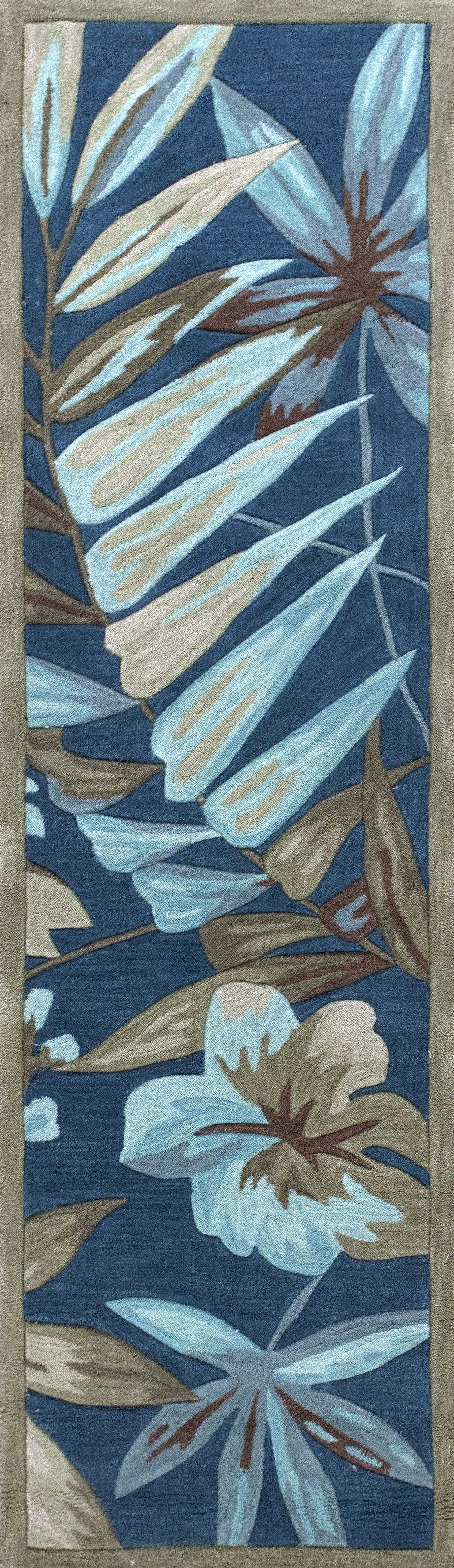 2' x 7' Runner Polyester Ocean Area Rug