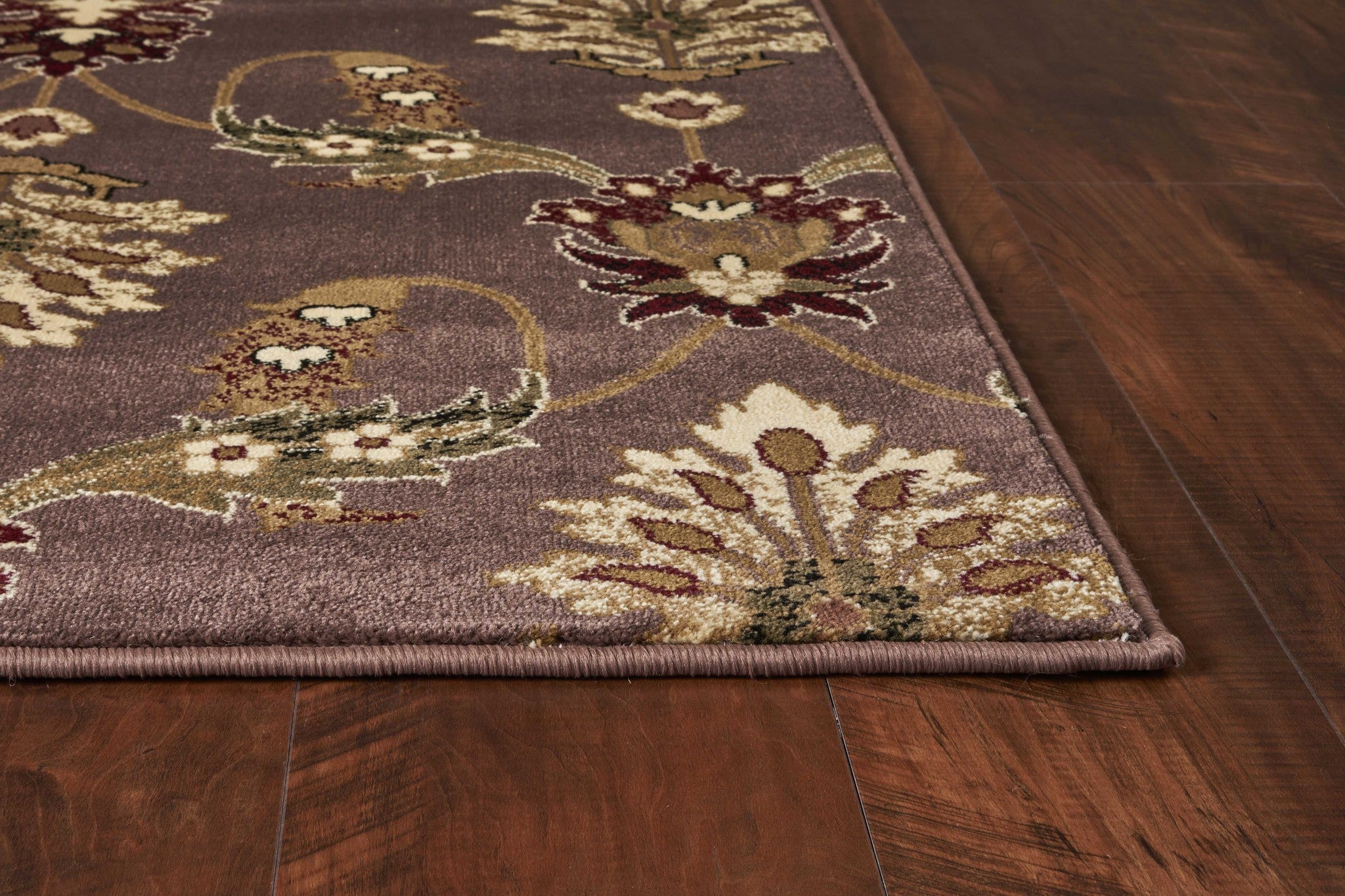 5' x 7' Polypropylene Plum Area Rug