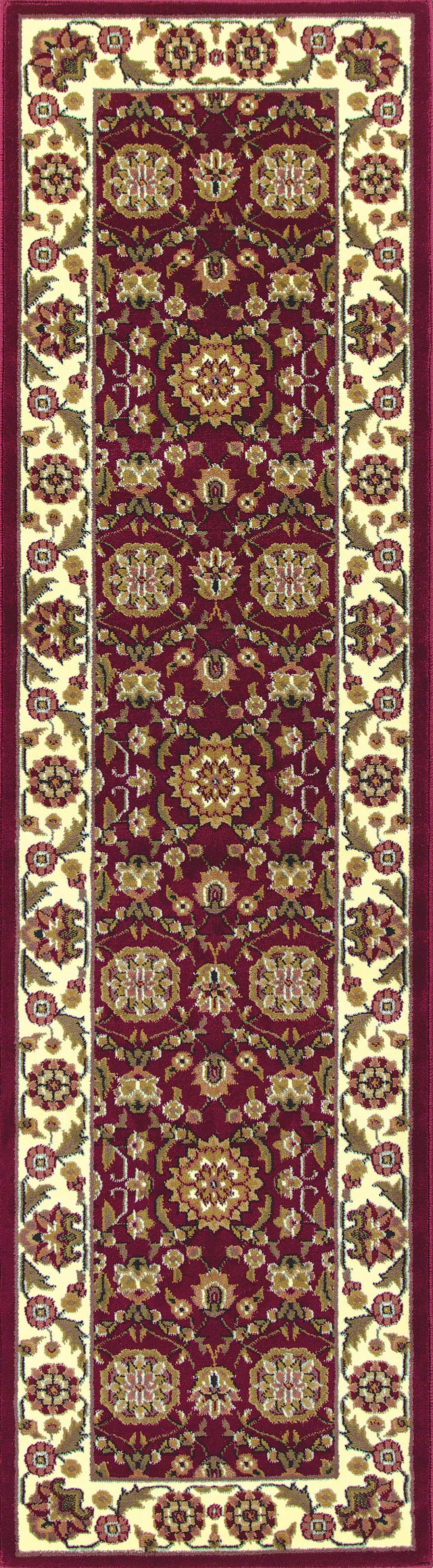 5' x 7' Polypropylene Red or Ivory Area Rug
