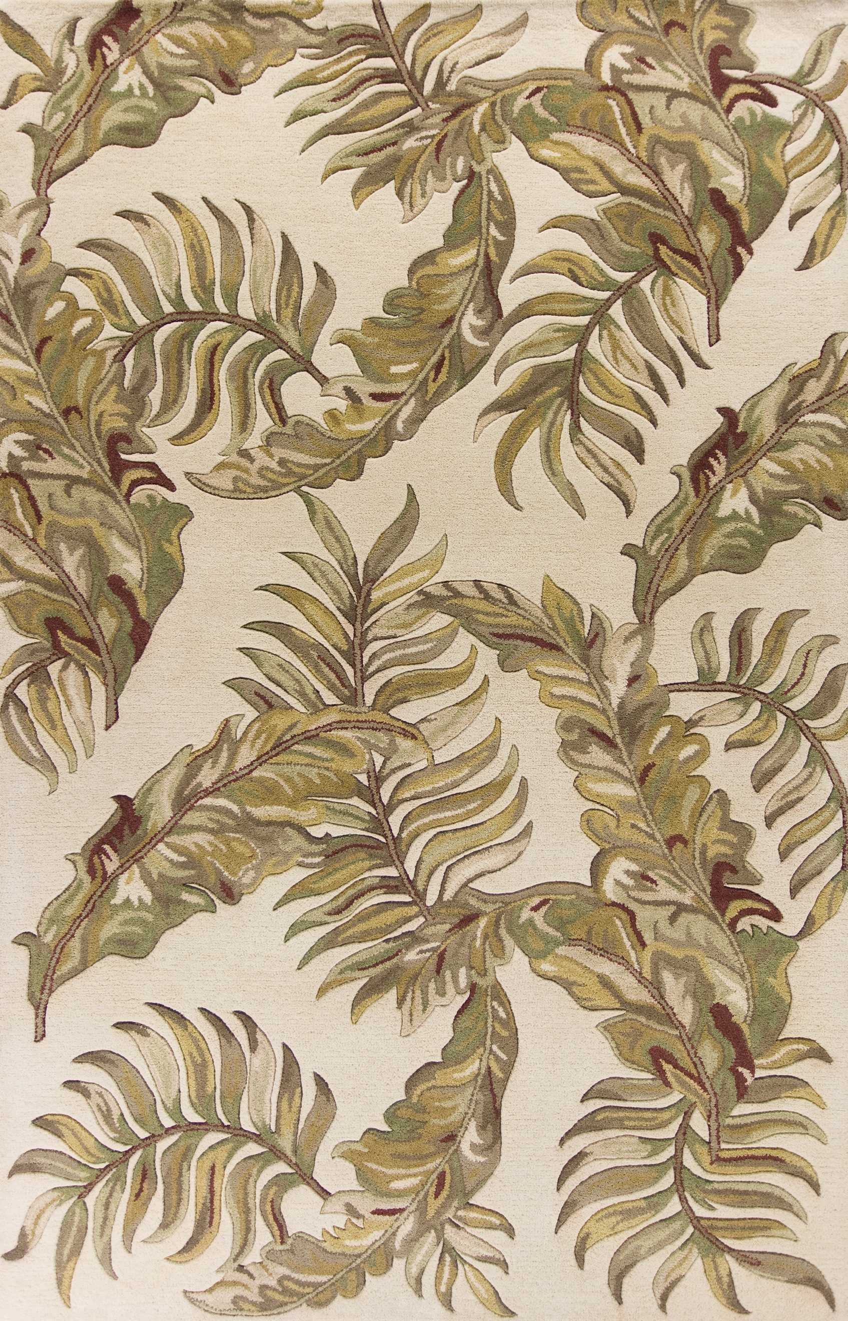 3' x 5' Wool Ivory Area Rug