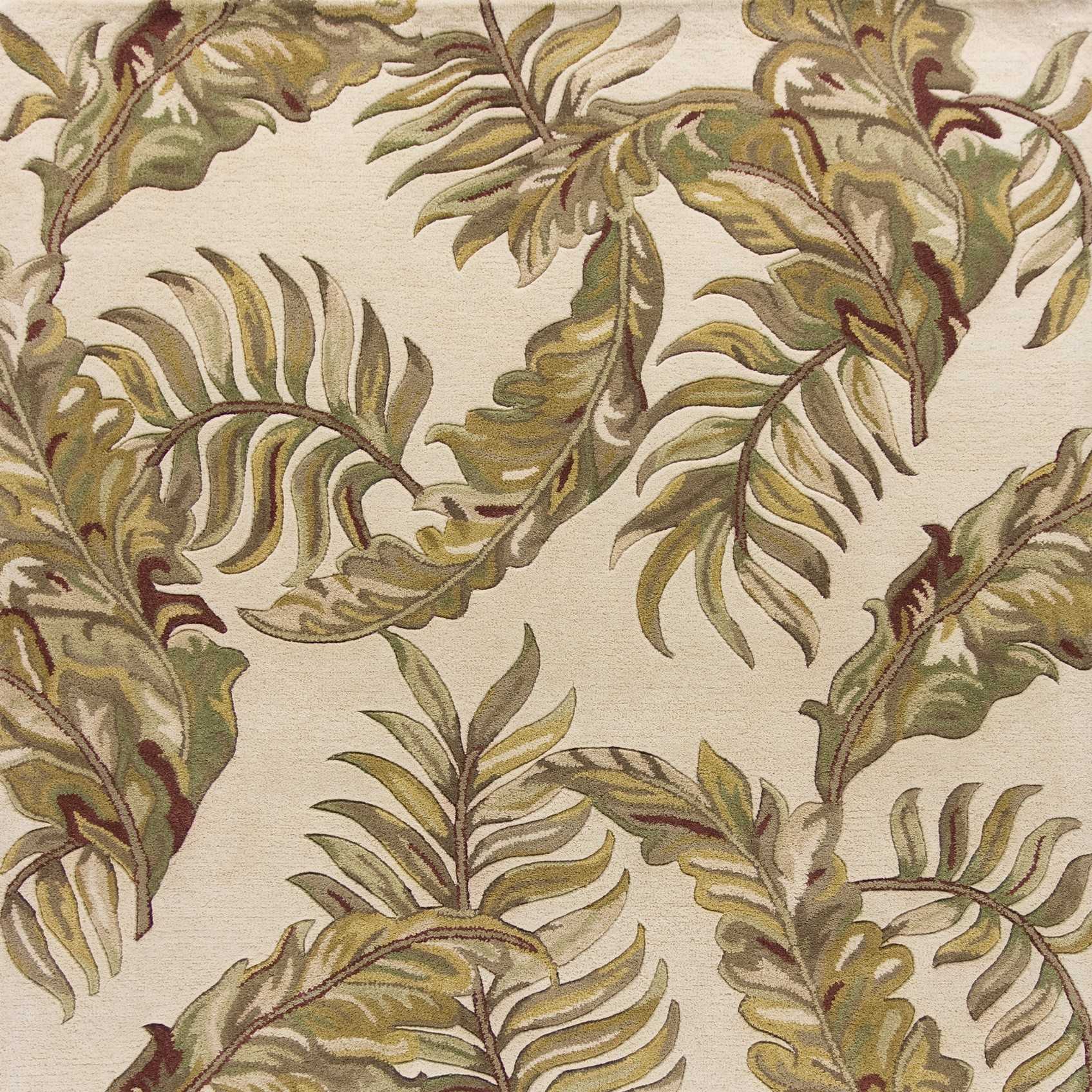 3' x 5' Wool Ivory Area Rug