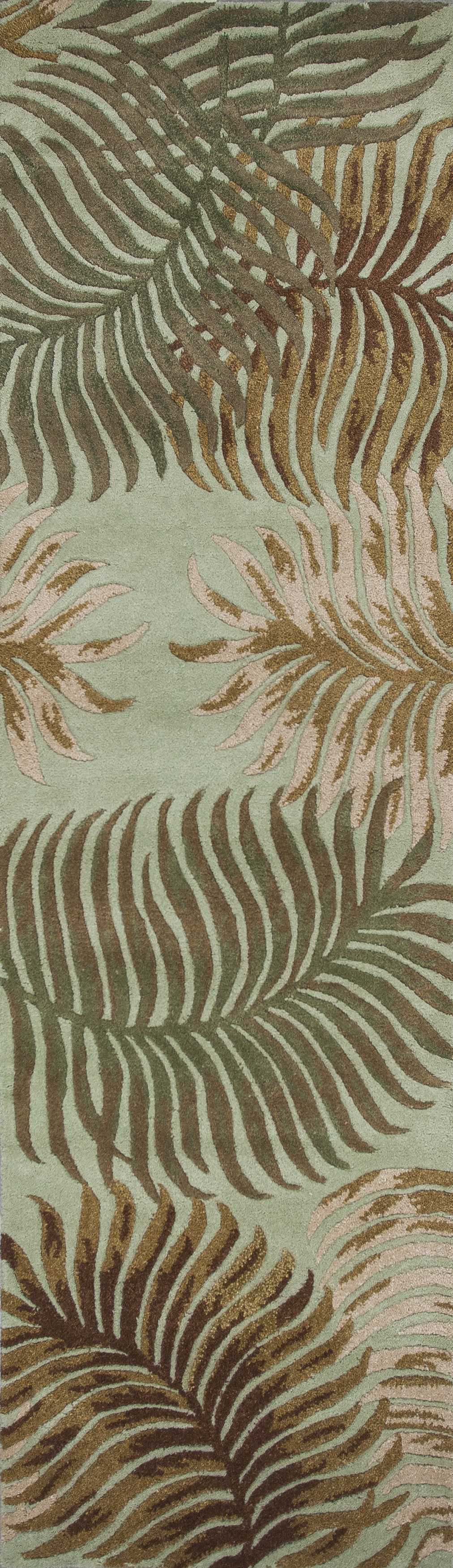 2' x 8' Runner Wool Aqua Area Rug