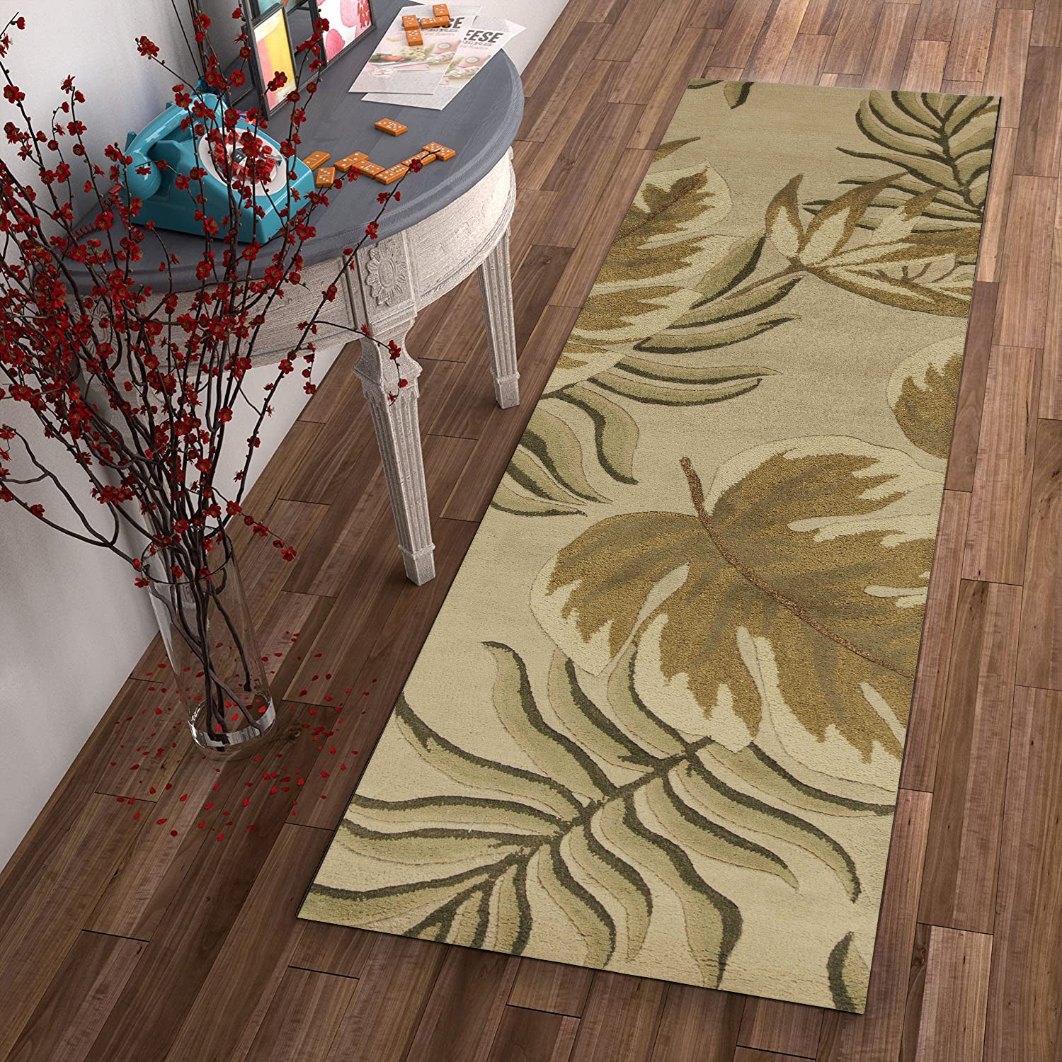 2' x 8' Runner Wool Sand Area Rug