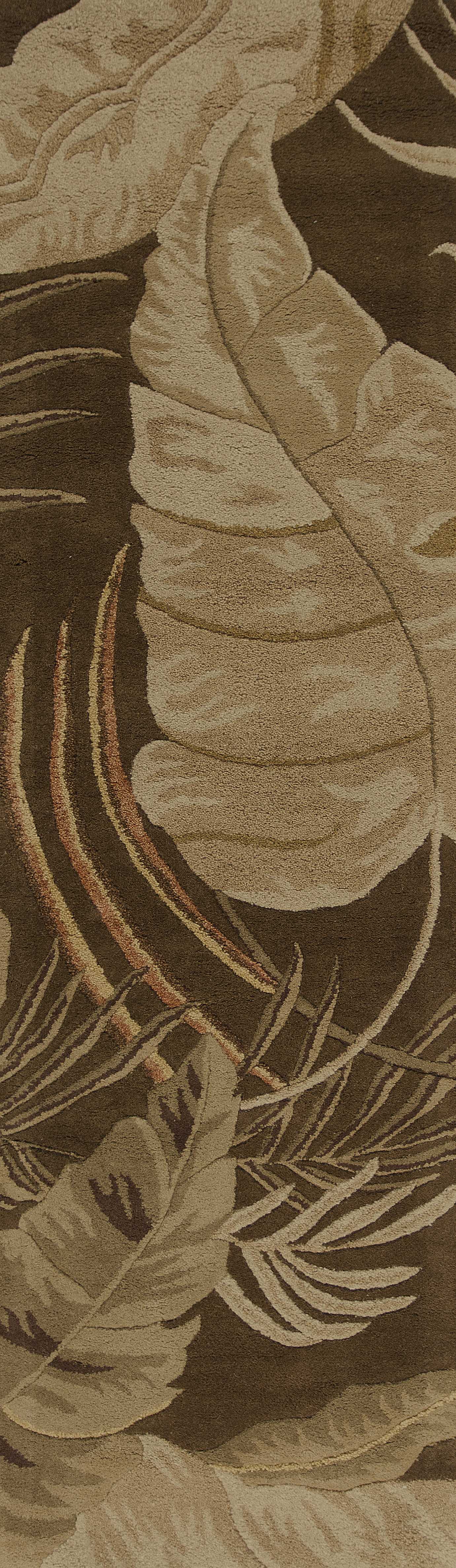 2' x 8' Runner Wool Mocha Area Rug