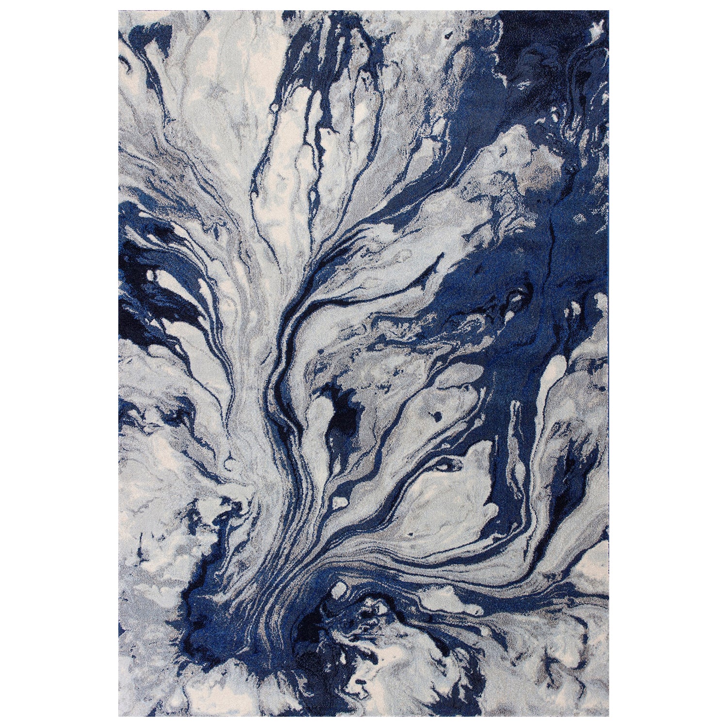 5' x 7' Polypropylene Blue Area Rug