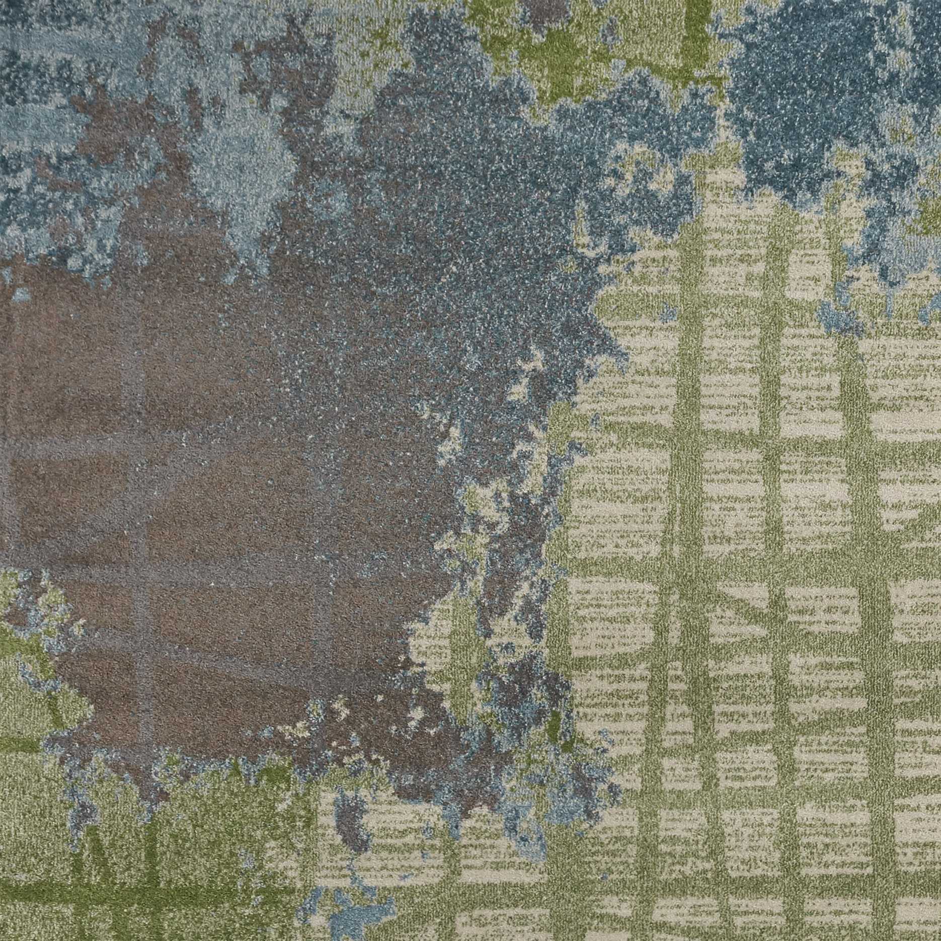 5' x 7' Polypropylene Green or Blue Area Rug