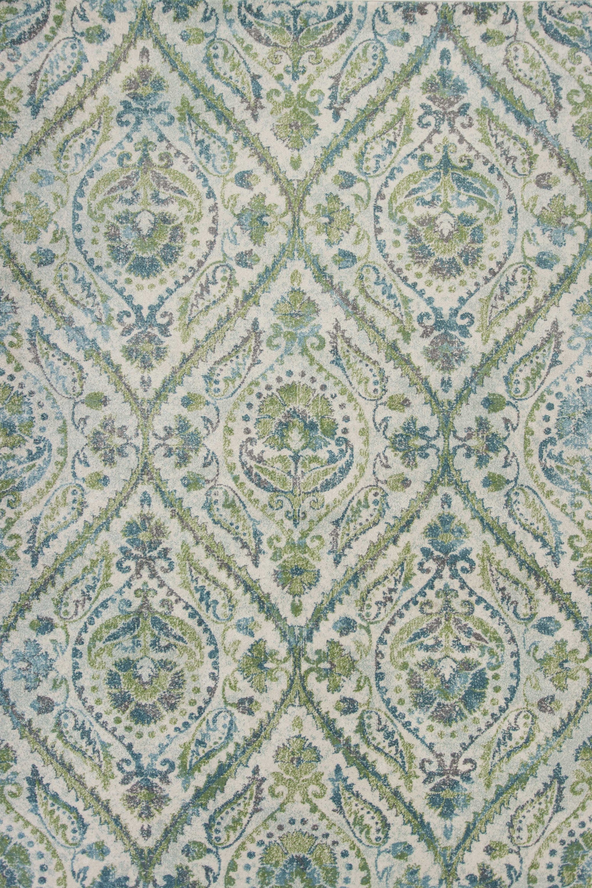5' x 7'  Polypropylene Ivory or Teal Area Rug