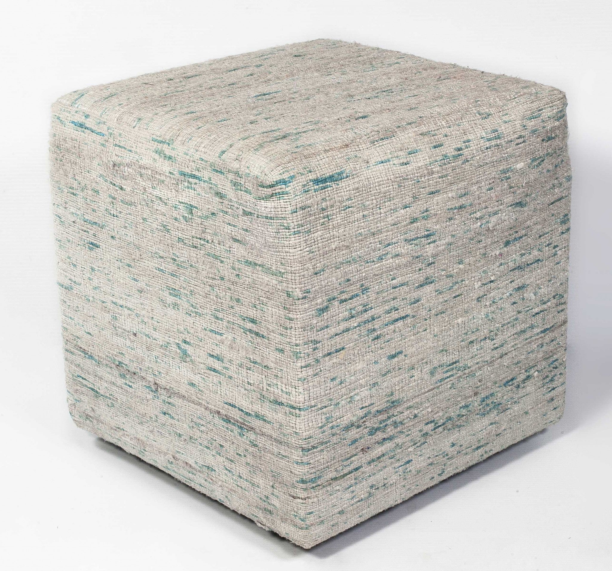 18" x 18" Viscose Ice Blue Pouf