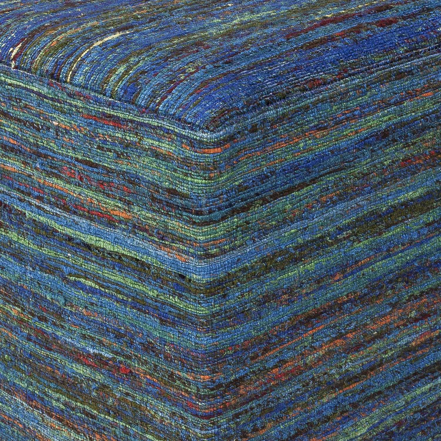 18" x 18" Viscose Aqua Pouf