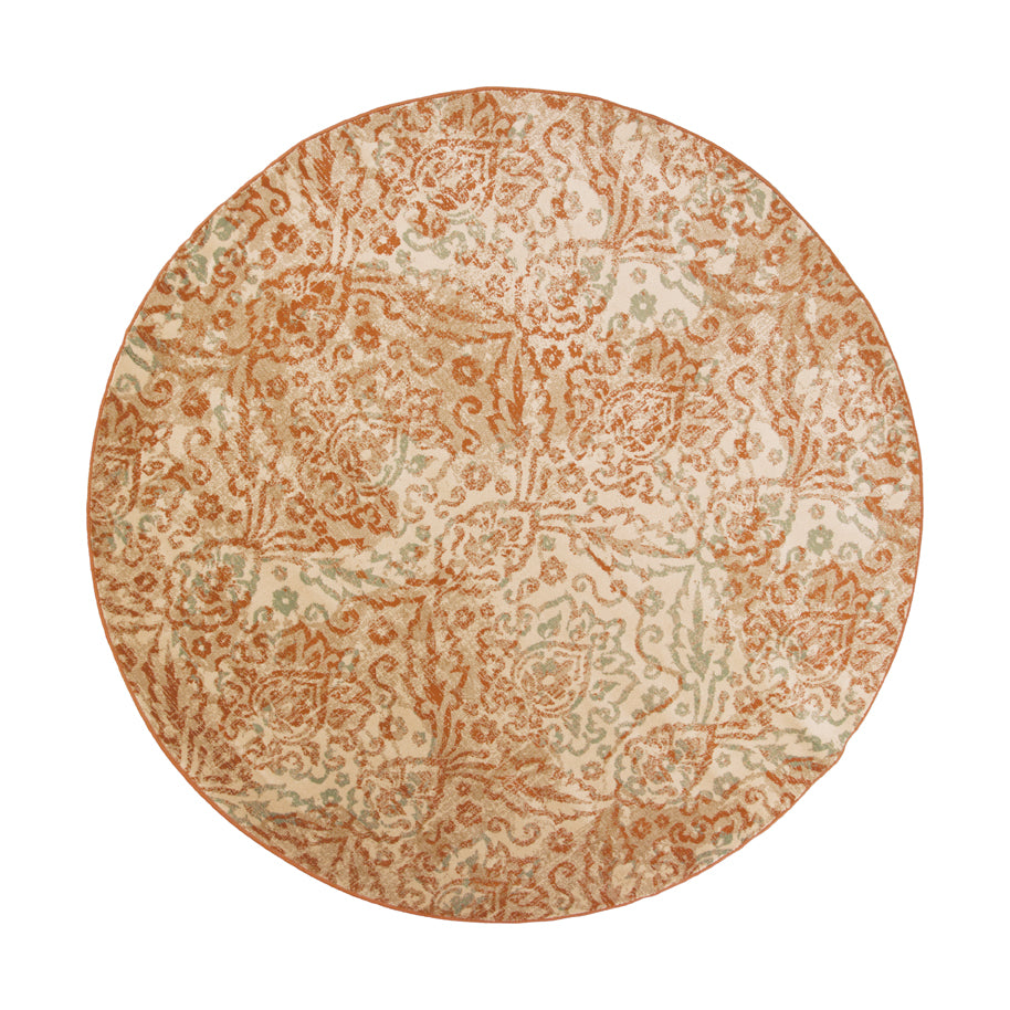 7' Round Polypropylene Sand Area Rug