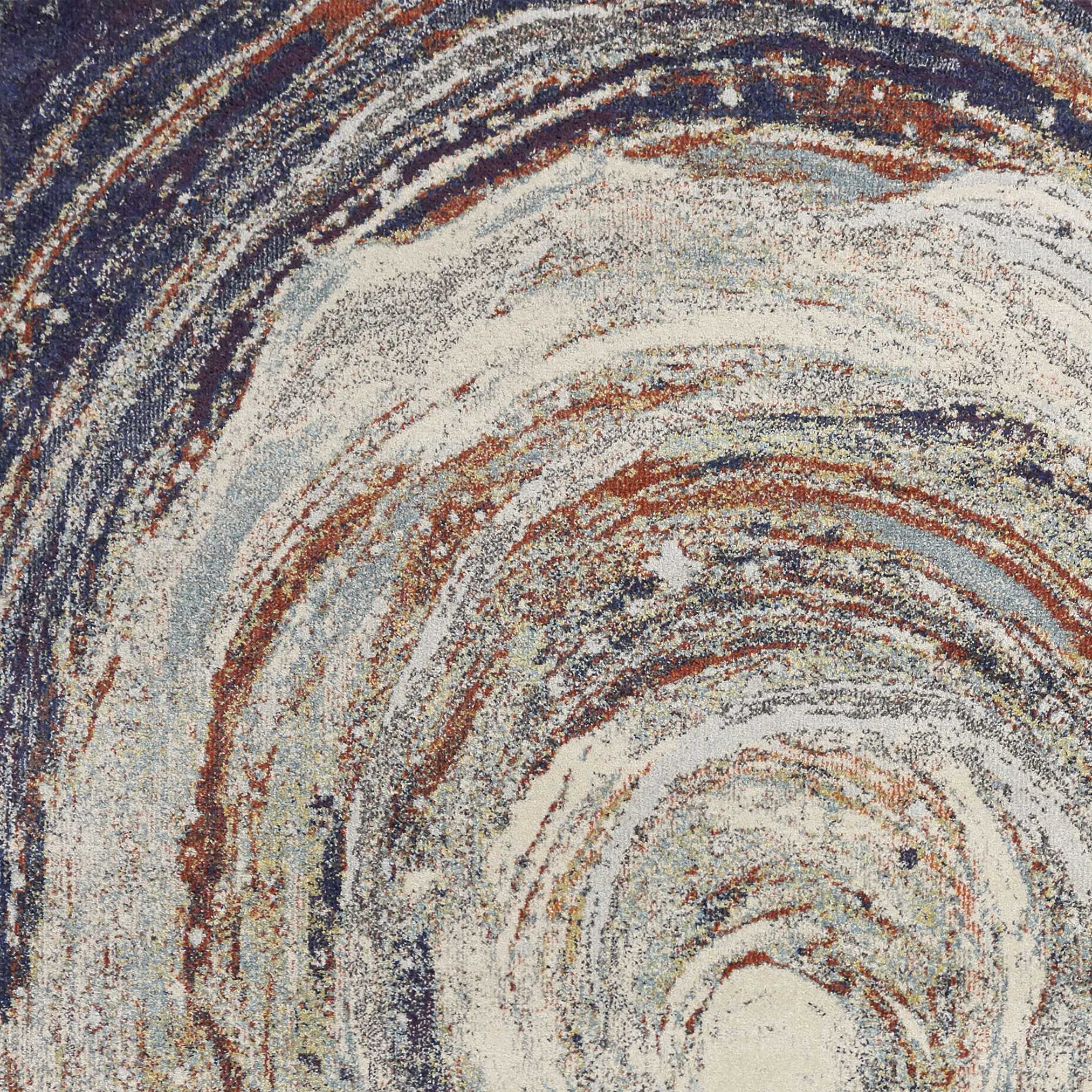 7' Round Polypropylene Sage Area Rug