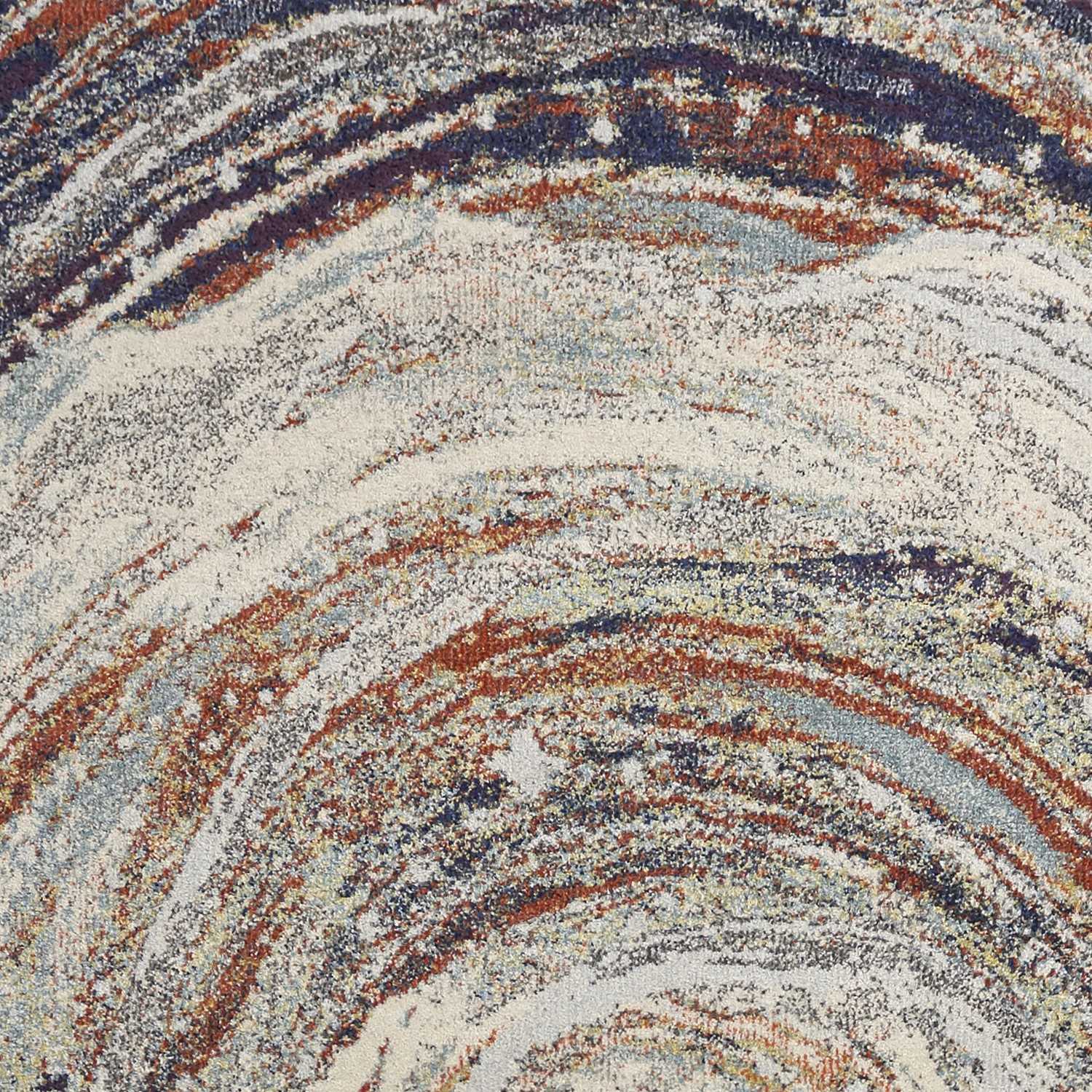 7' Round Polypropylene Sage Area Rug