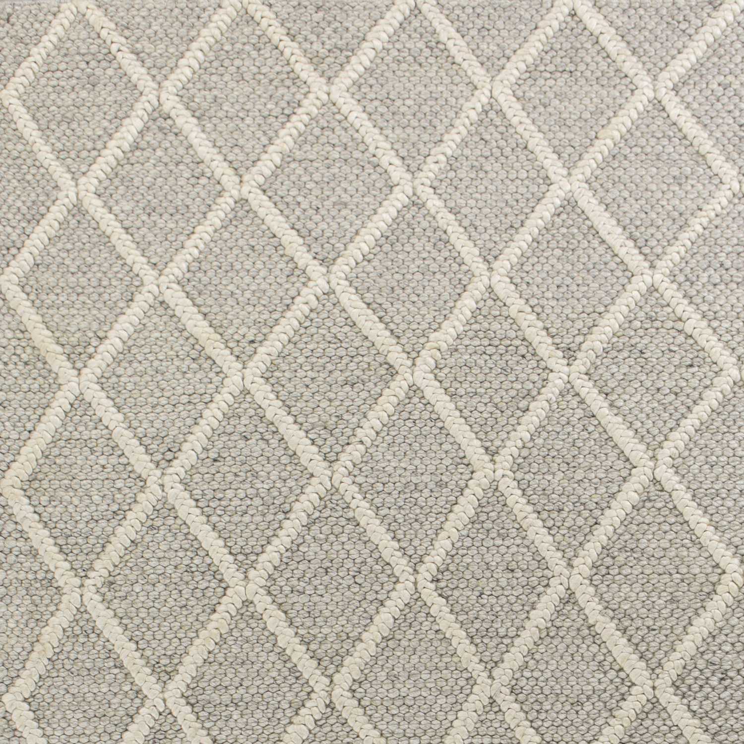 3' x 5' Wool Grey Area Rug