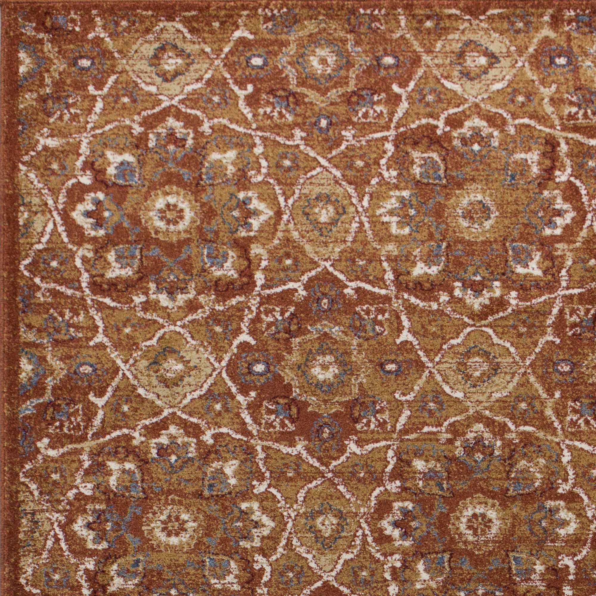 5' x 7'  Polypropylene Rust Area Rug