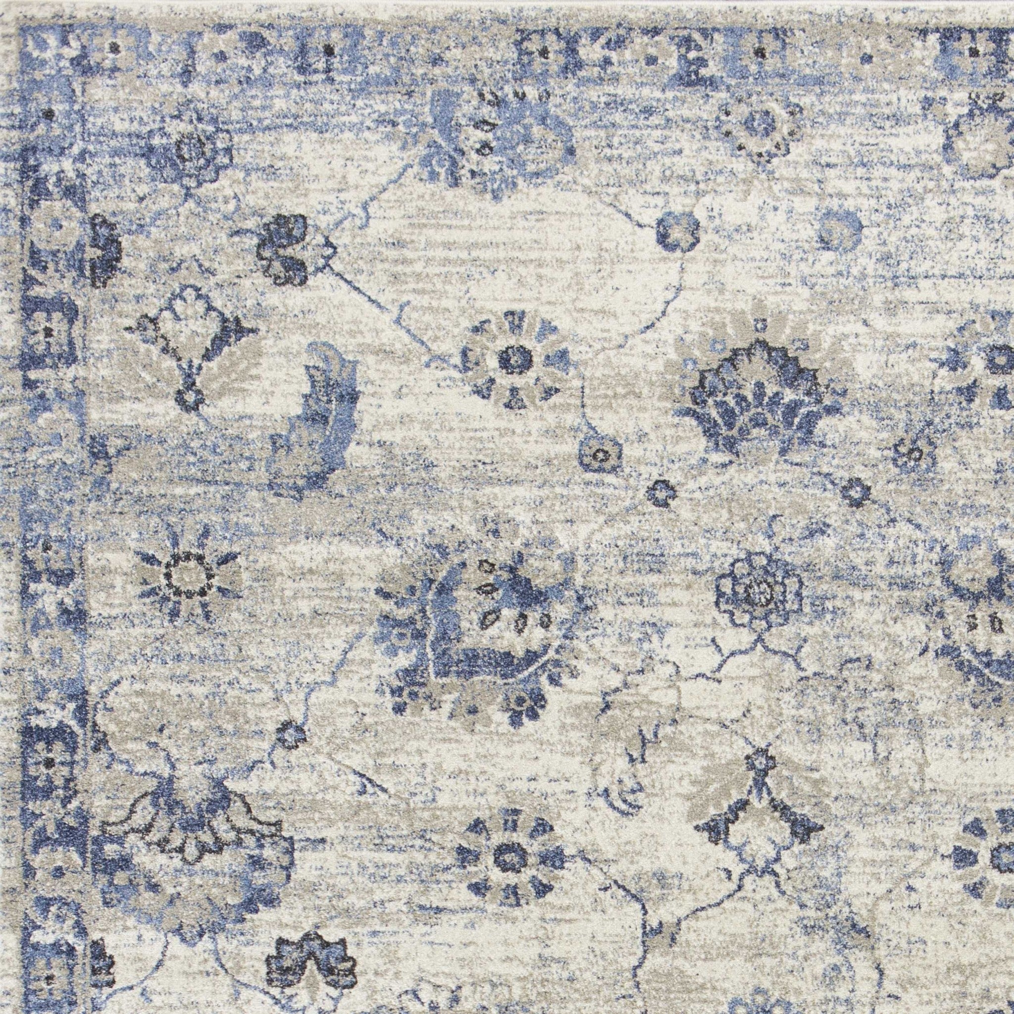 5' x 7'  Polypropylene Grey or  Blue Area Rug