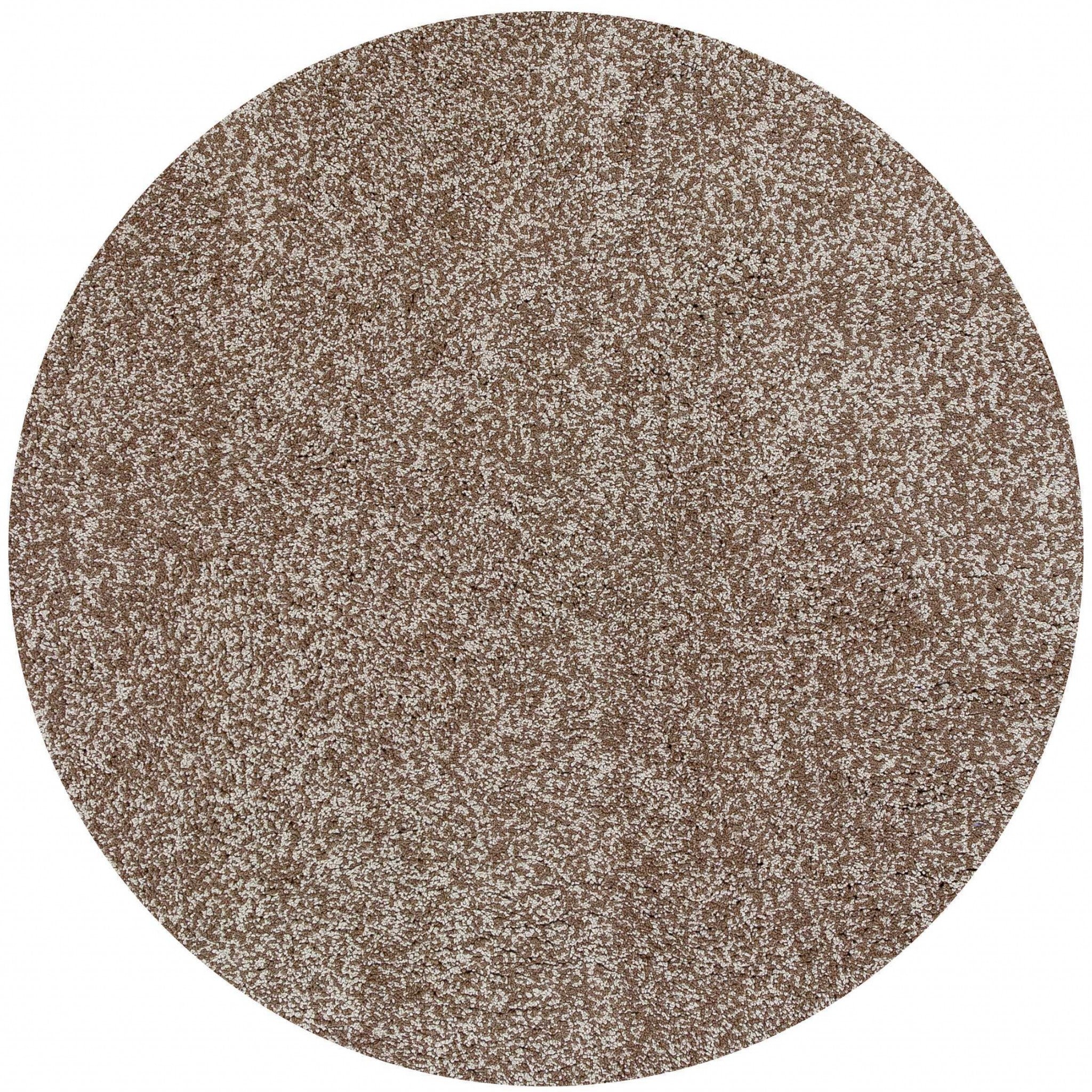 6' Round  Polyester Beige Heather Area Rug