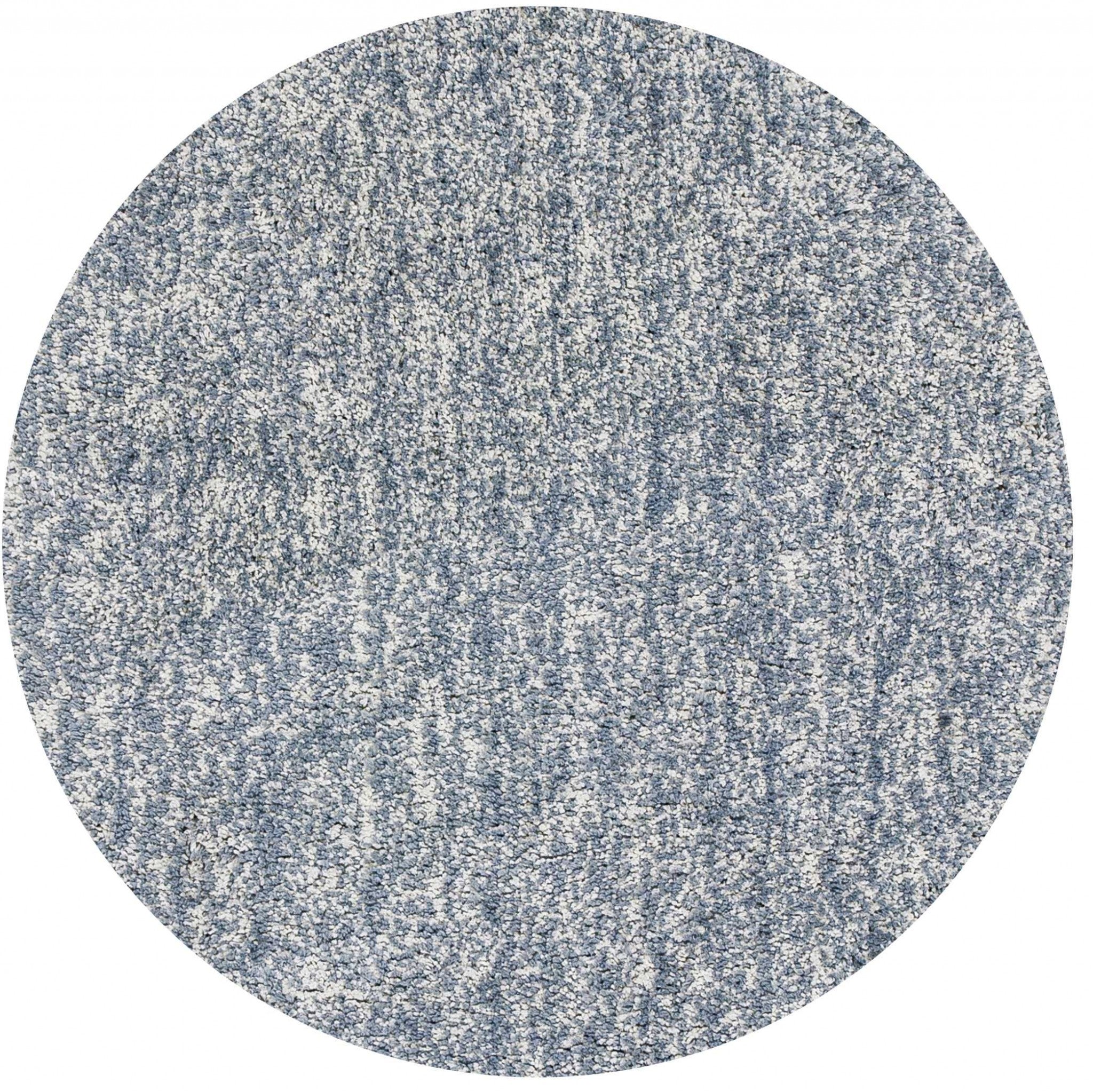 6' Round  Polyester Slate Heather Area Rug