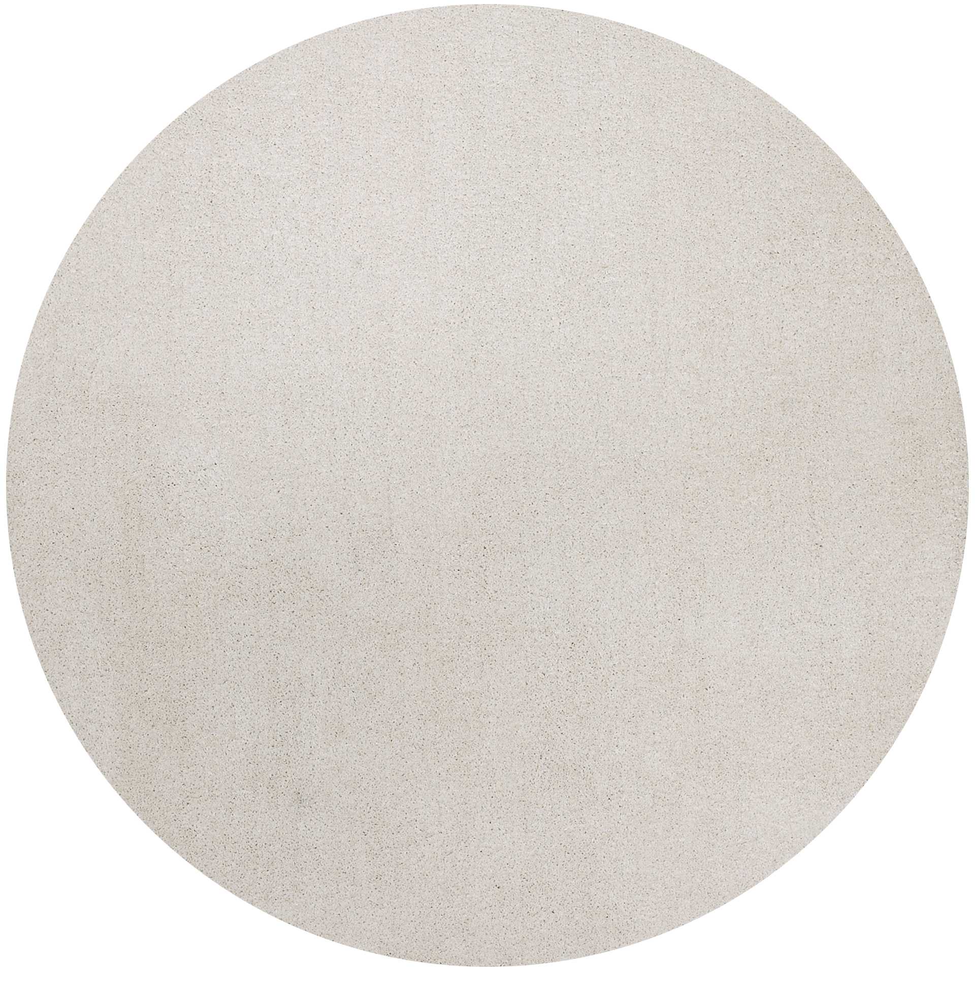 6' Round  Polyester Ivory  Area Rug