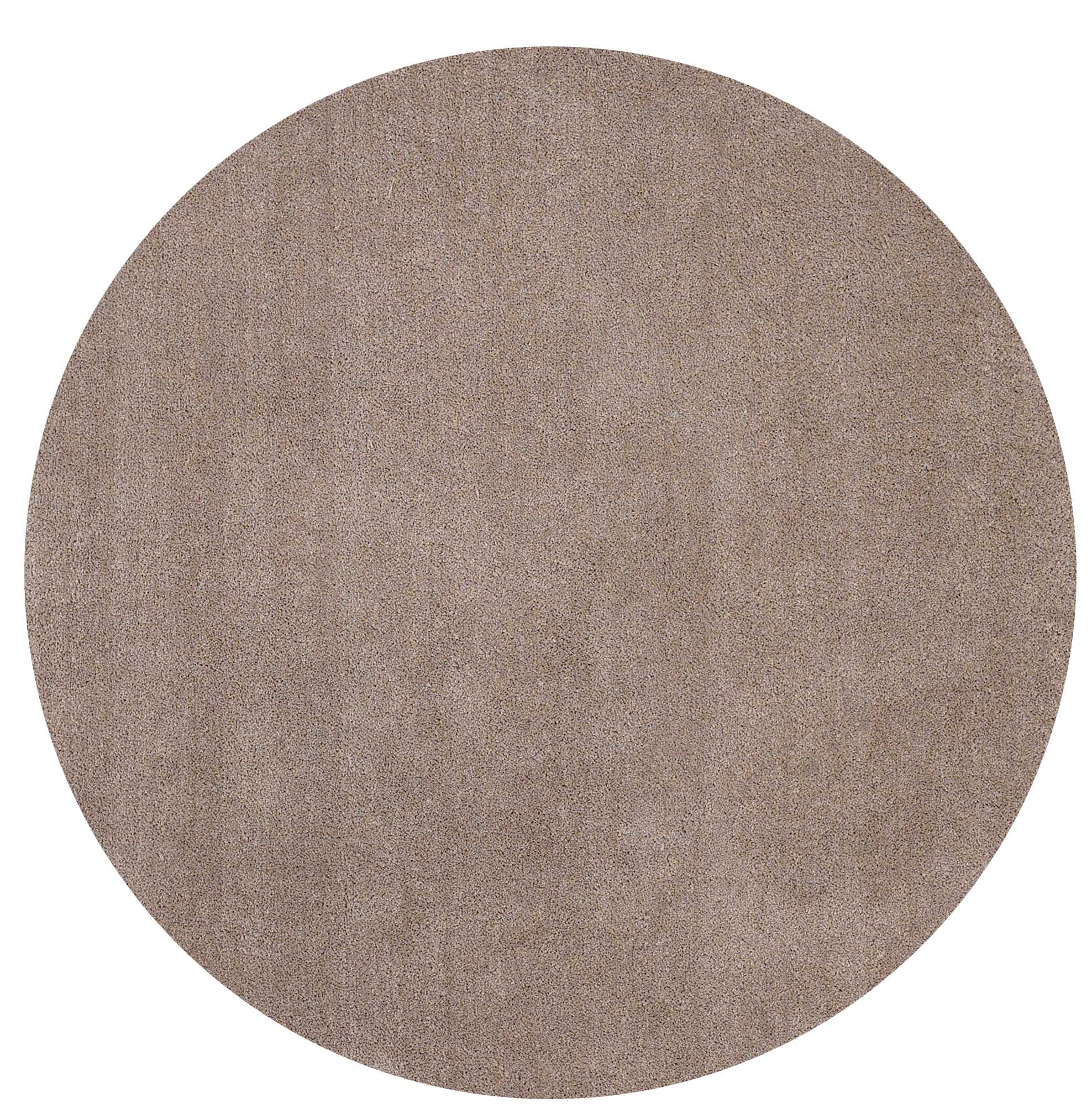 6' Round  Polyester Beige Area Rug