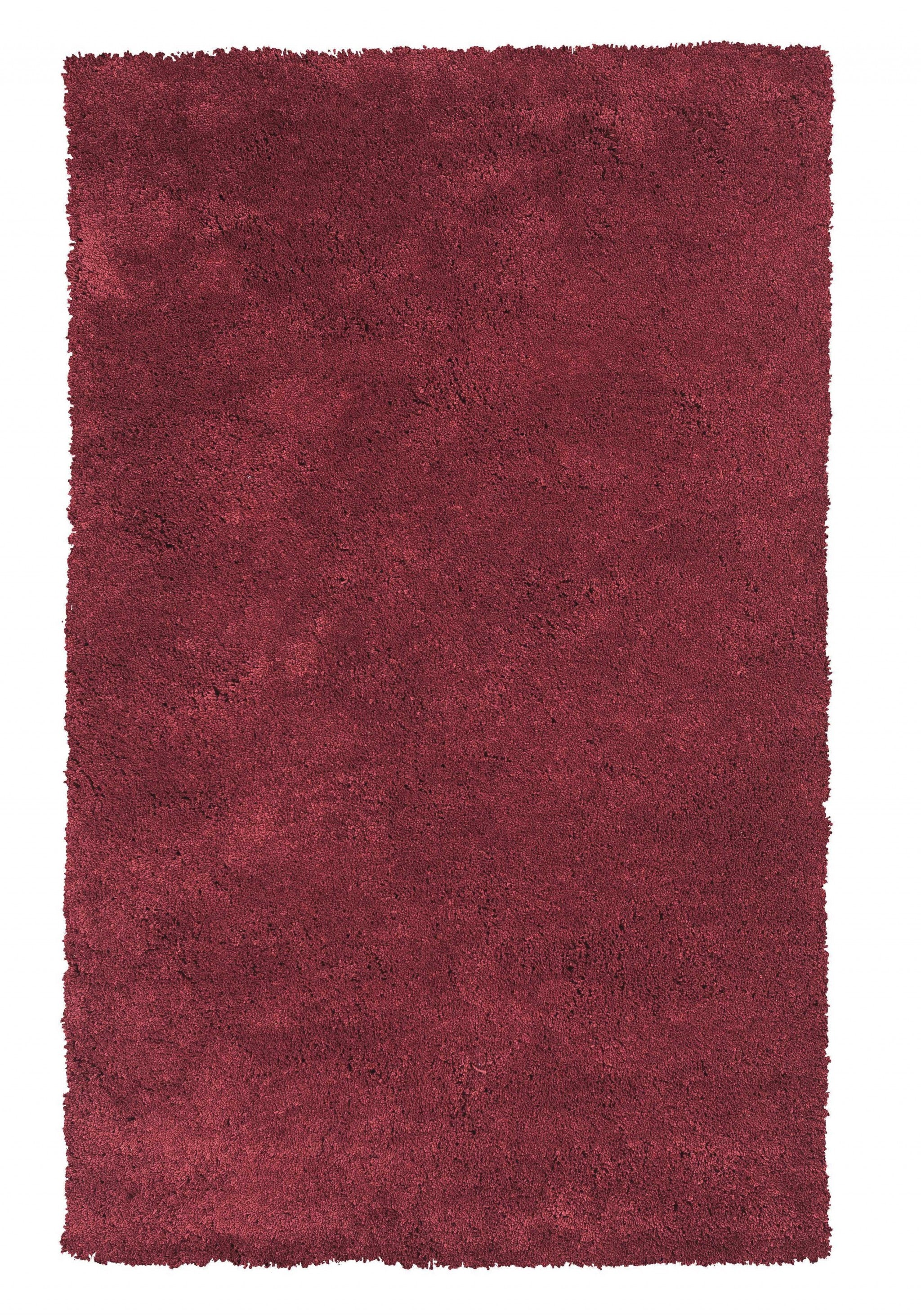 5' x 7'  Polyester Red Area Rug