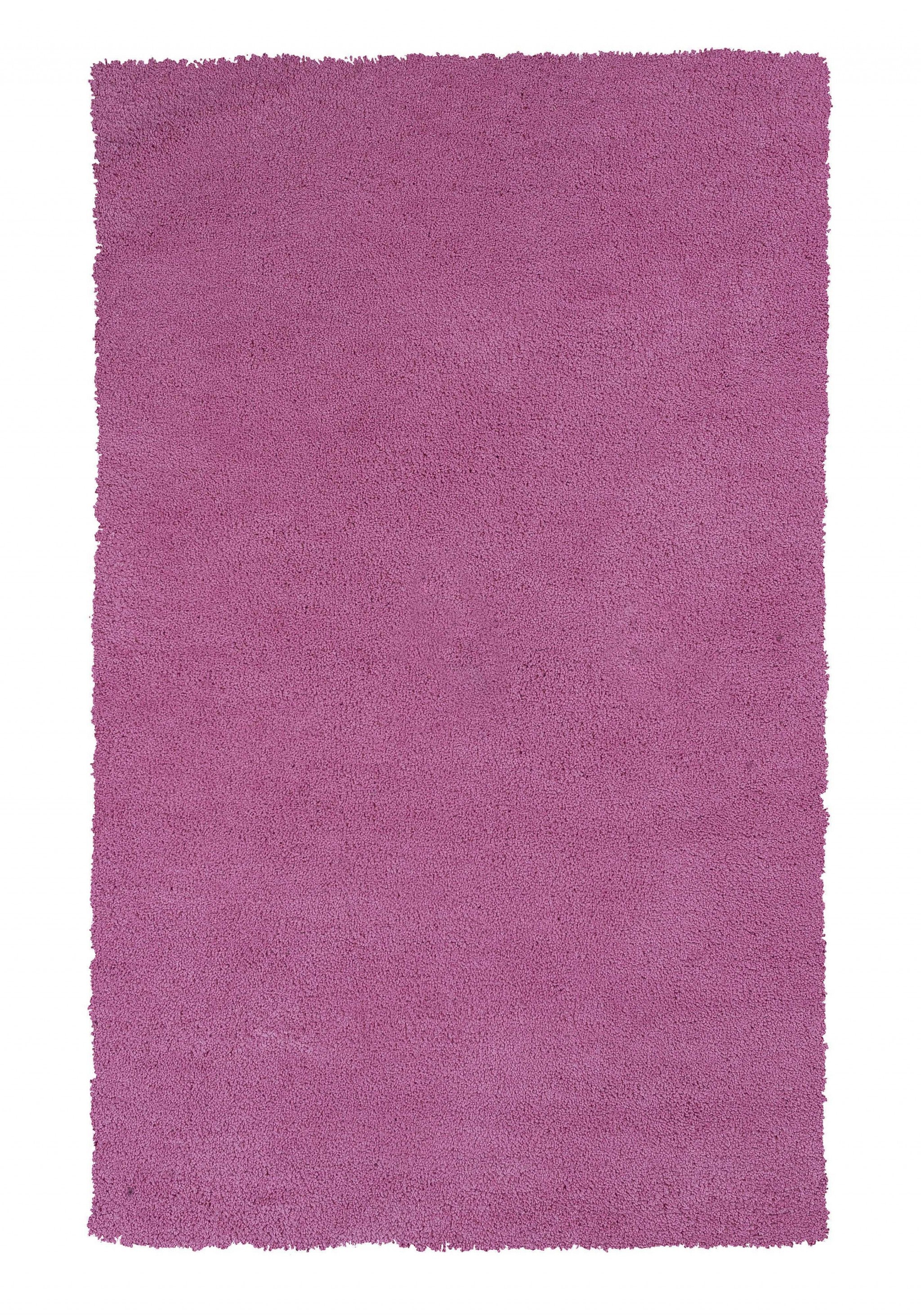 5' x 7'  Polyester Hot Pink Area Rug